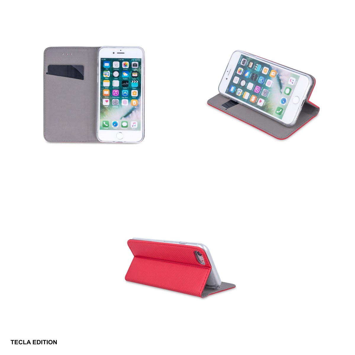 Husa Smart Magnet pentru Samsung Galaxy S26 Plus, tip carte cu inchidere magnetica, Rosu [4]