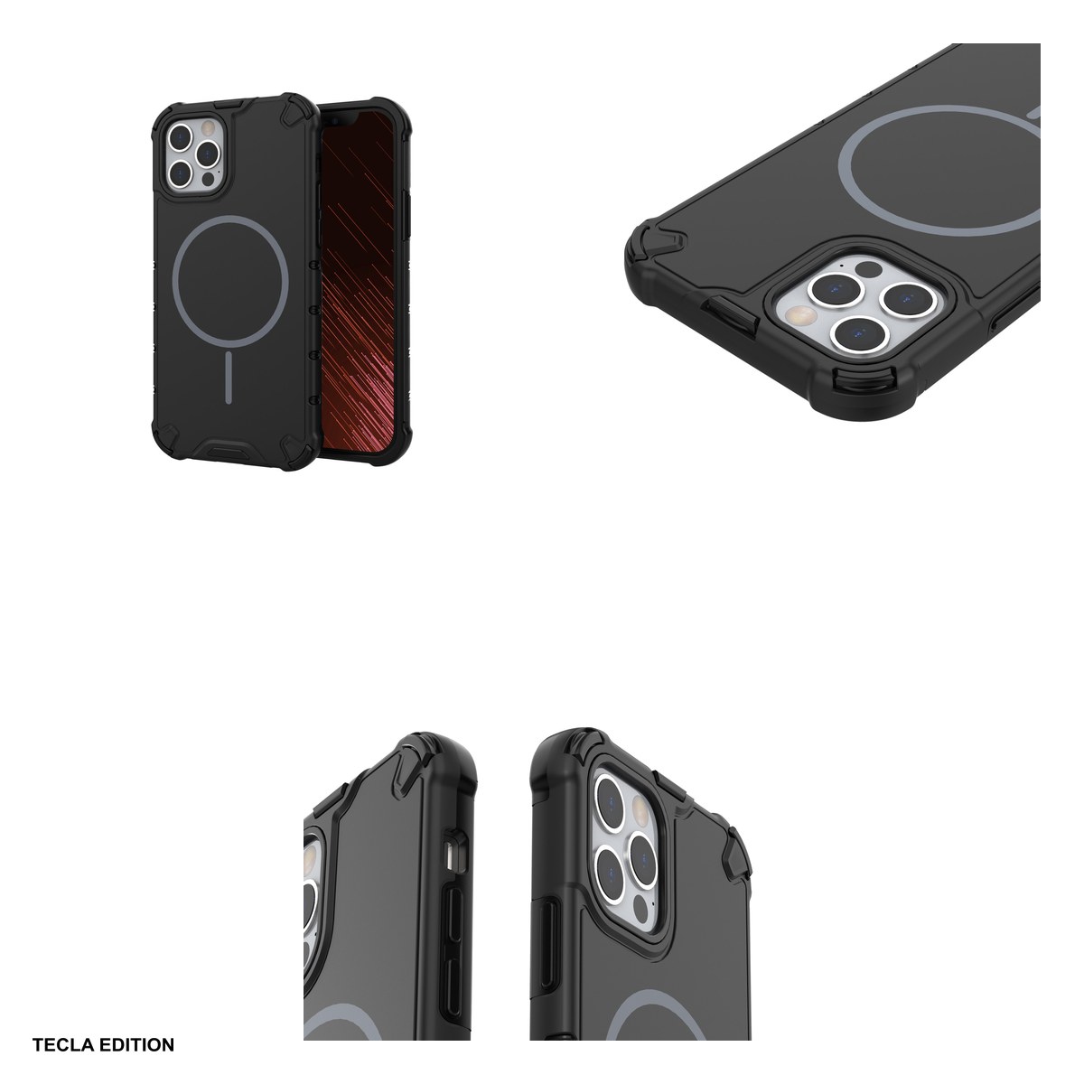 Husa Defender 2in1 Mag pentru Apple iPhone 12, Carcasa magnetica, Negru [4]