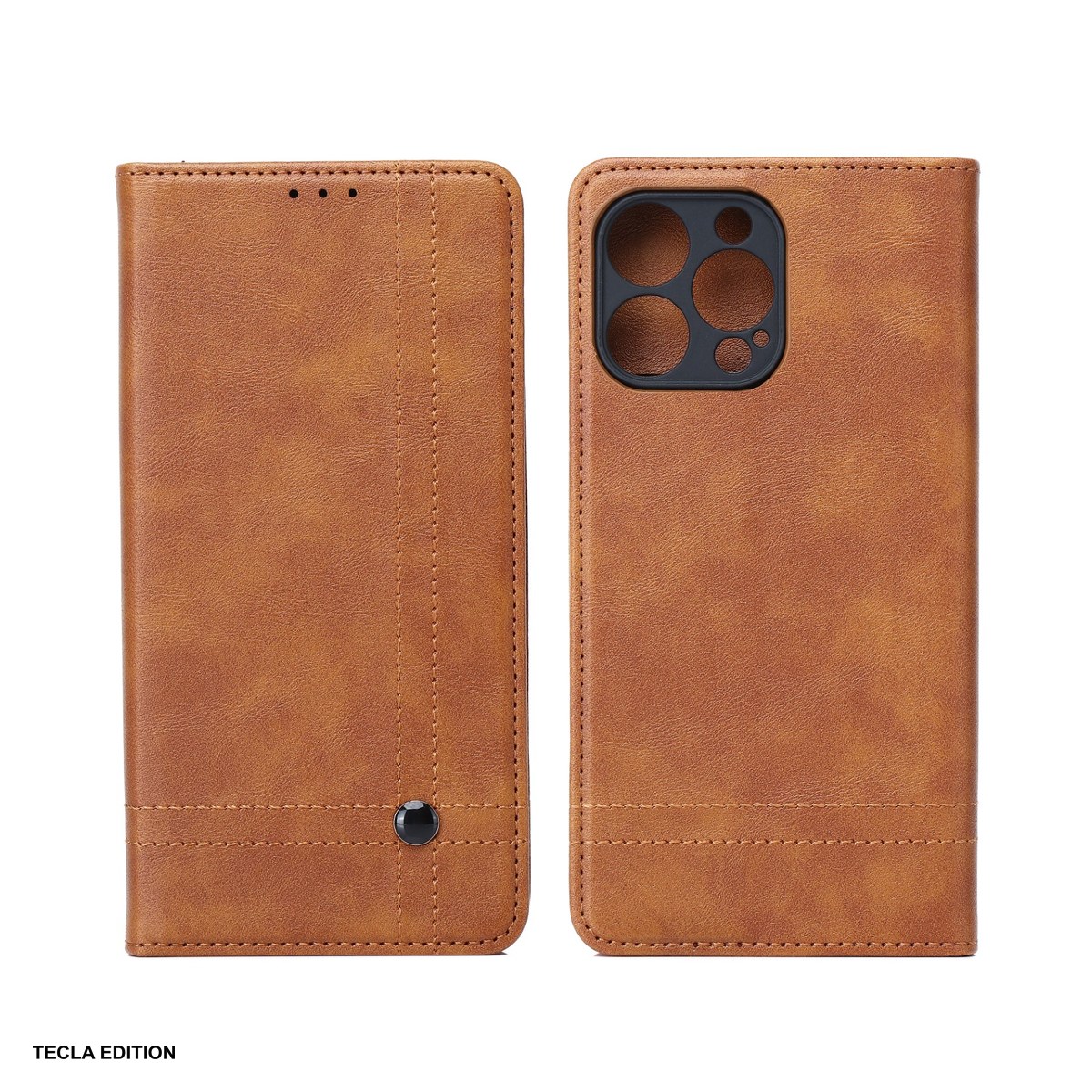 Huse si protectii smartphone - Husa Smart Seam pentru Xiaomi Redmi A5 Global, tip carte cu inchidere magnetica, Maro
