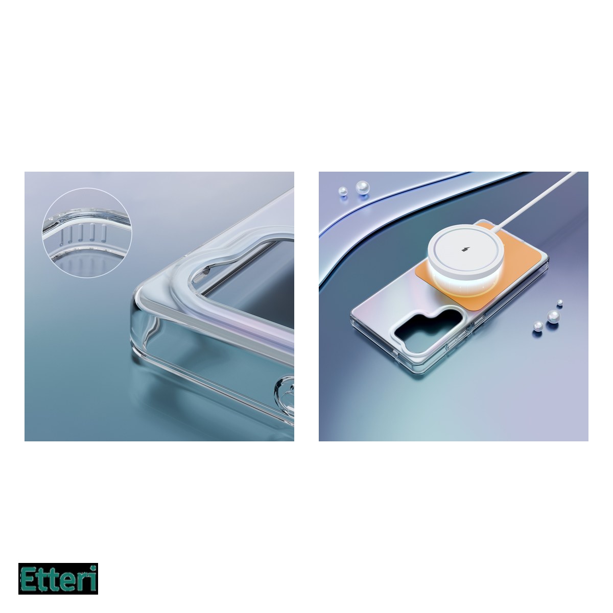 Husa Etteri Hidden Pearl pentru Samsung Galaxy S26 Ultra, Carcasa magnetica, Portocaliu [5]
