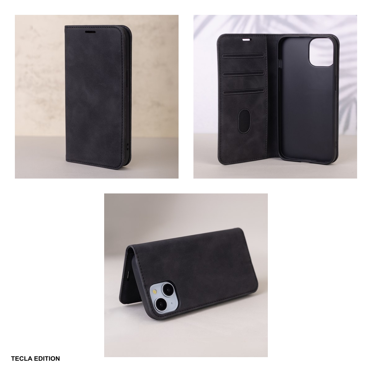 Husa Smart Suede pentru Xiaomi Redmi Note 15 Pro Plus 5G, tip carte cu inchidere magnetica, Negru [5]