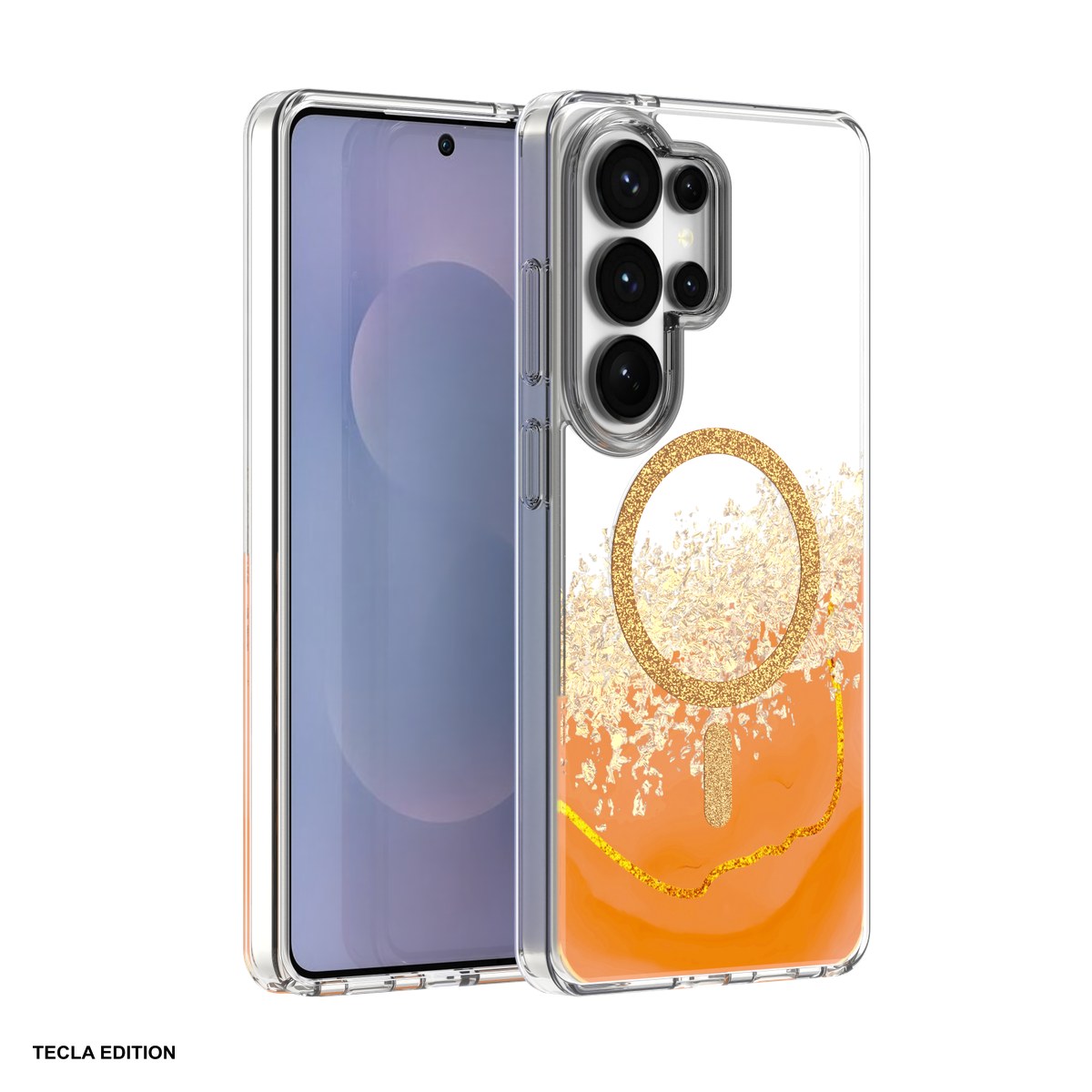 Husa Epoxy Mag pentru Samsung Galaxy S25 Ultra, Carcasa magnetica, Portocaliu [1]