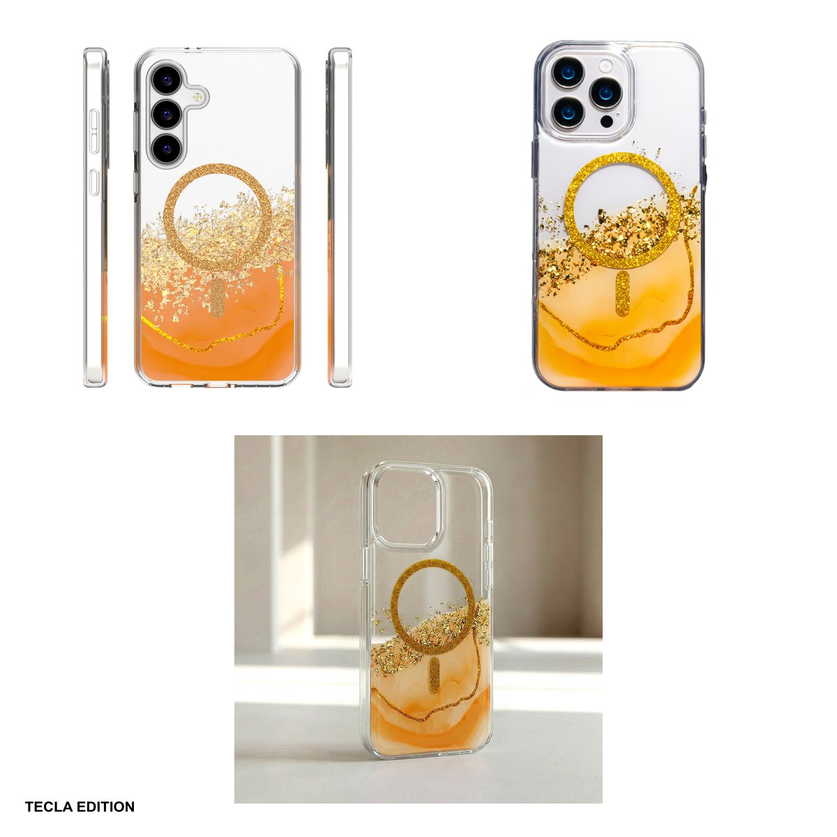 Husa Epoxy Mag pentru Samsung Galaxy S26 Plus, Carcasa magnetica, Portocaliu [4]