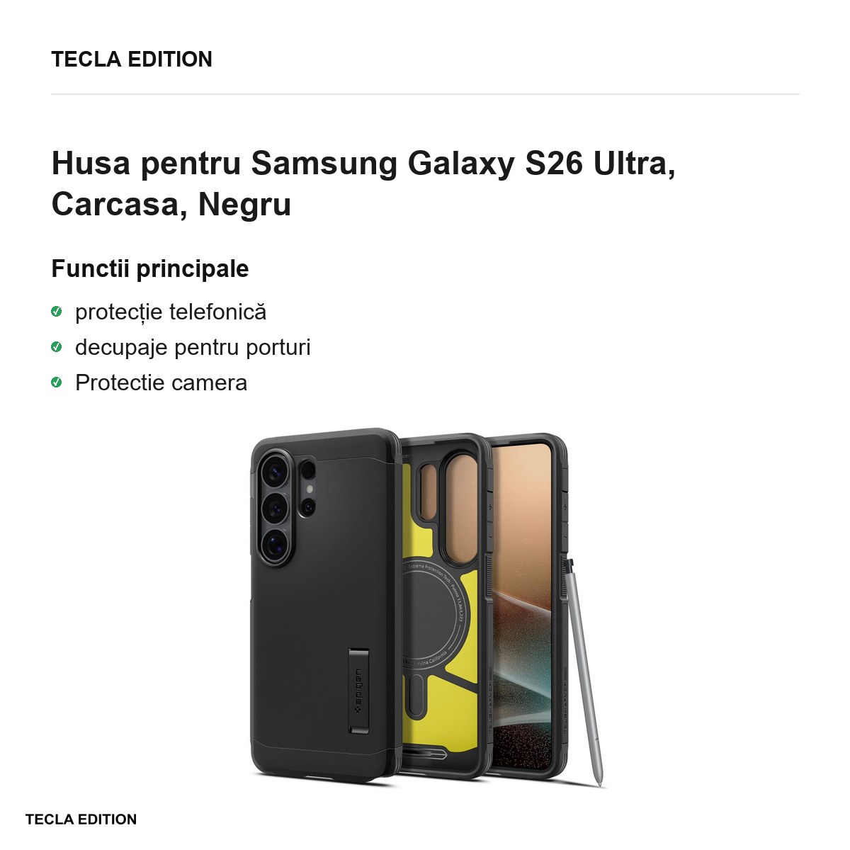 Husa Spigen Tough Armor Mag pentru Samsung Galaxy S26 Ultra, Carcasa, Negru [2]