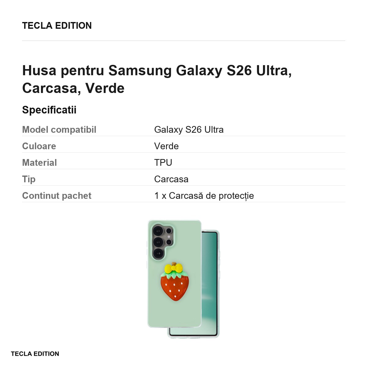 Husa Fruit 2in1 pentru Samsung Galaxy S26 Ultra, Carcasa, Verde [3]