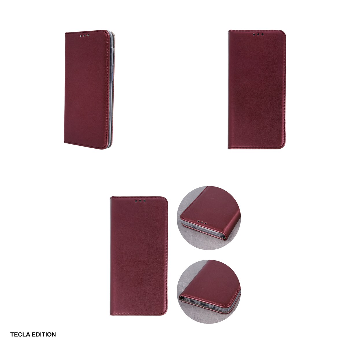 Husa Smart Magnetic pentru Honor Magic 8 Pro, tip carte cu inchidere magnetica, Visiniu [4]