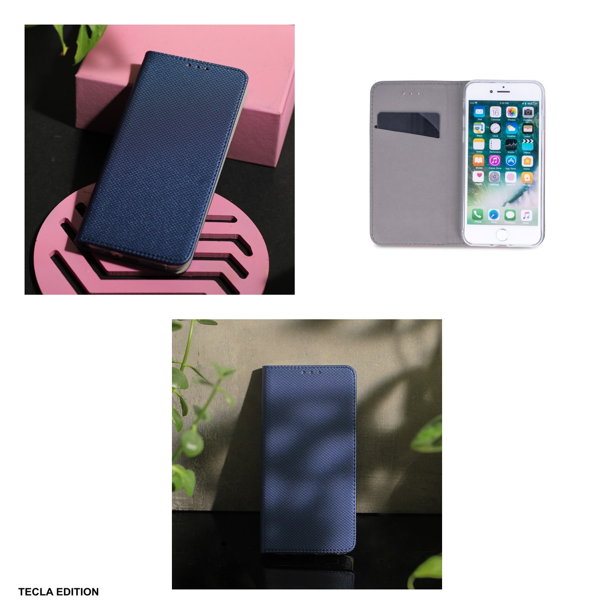 Husa Smart Magnet pentru Honor 600 Lite, tip carte cu inchidere magnetica, Bleumarin [5]