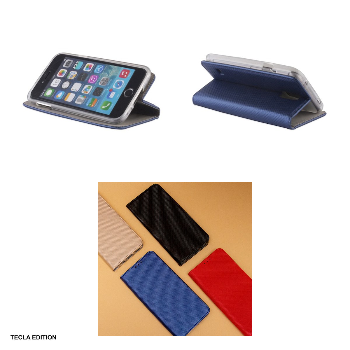 Husa Smart Magnet pentru Honor 600 Lite, tip carte cu inchidere magnetica, Bleumarin [6]