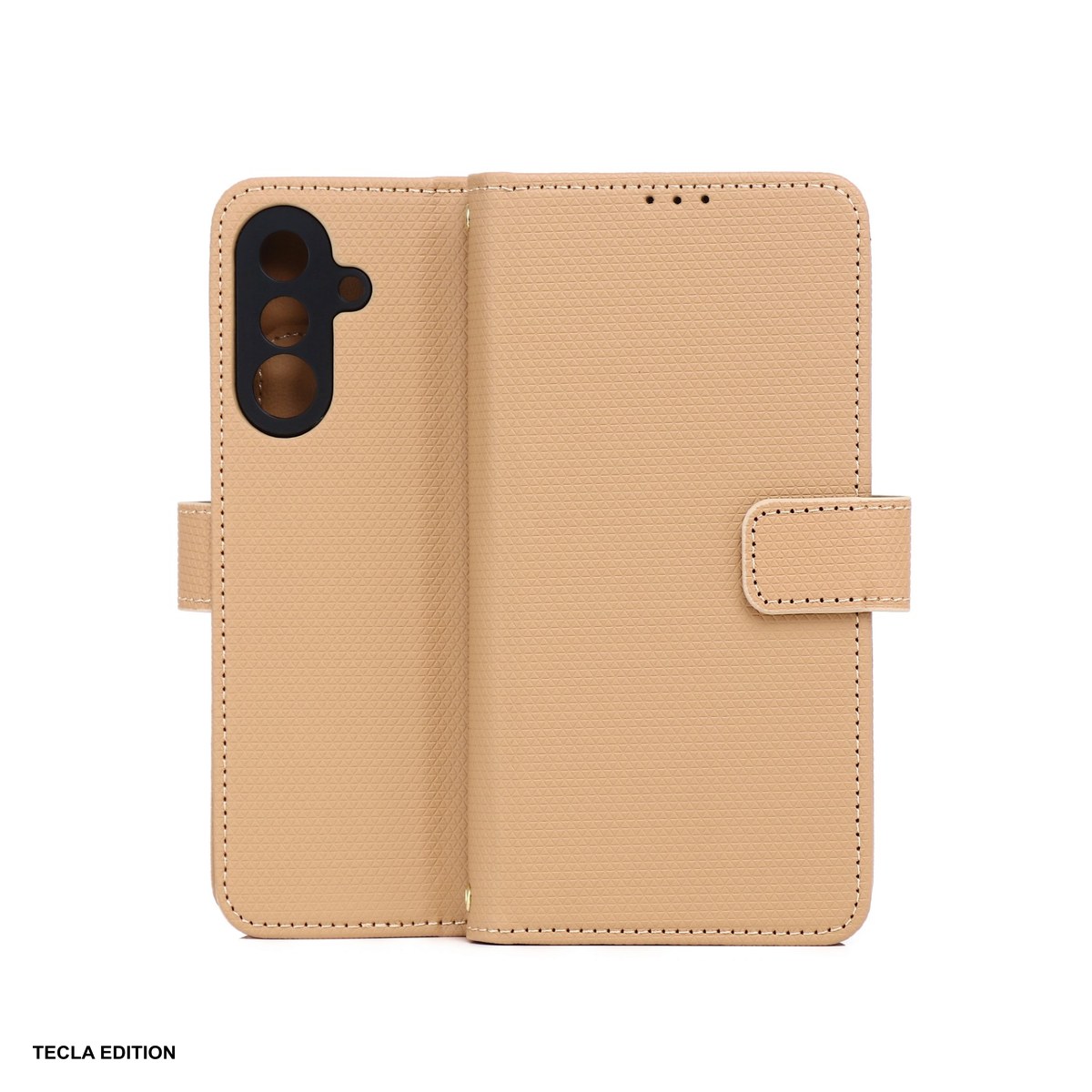 Husa Smart Triangle pentru Realme 16 5G, tip carte cu inchidere magnetica, Maro [1]