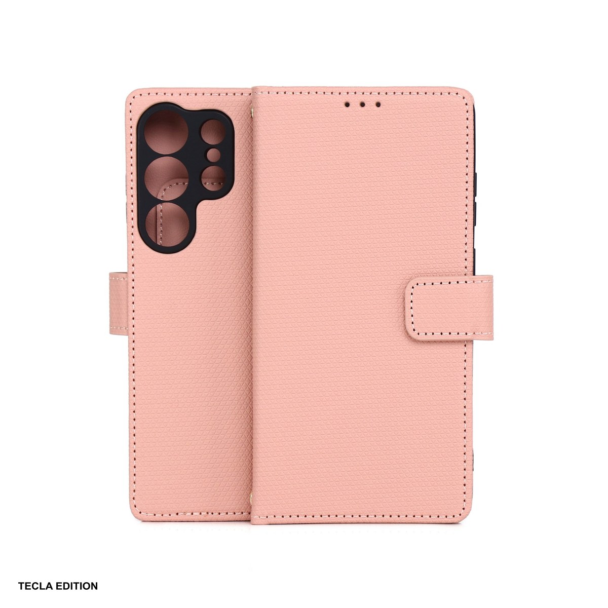 Husa Smart Triangle pentru Realme 16 5G, tip carte cu inchidere magnetica, Roz [1]