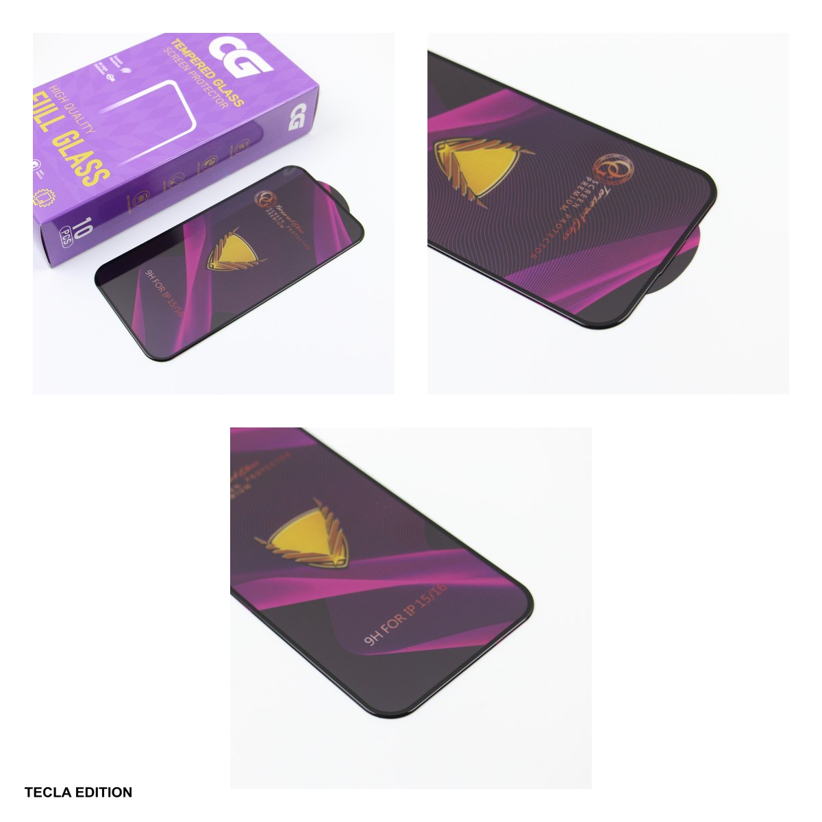 Set 10 folii sticla temperata OG Premium pentru Apple iPhone 17e / iPhone 13 / iPhone 13 Pro / iPhone 14 / iPhone 16e [4]