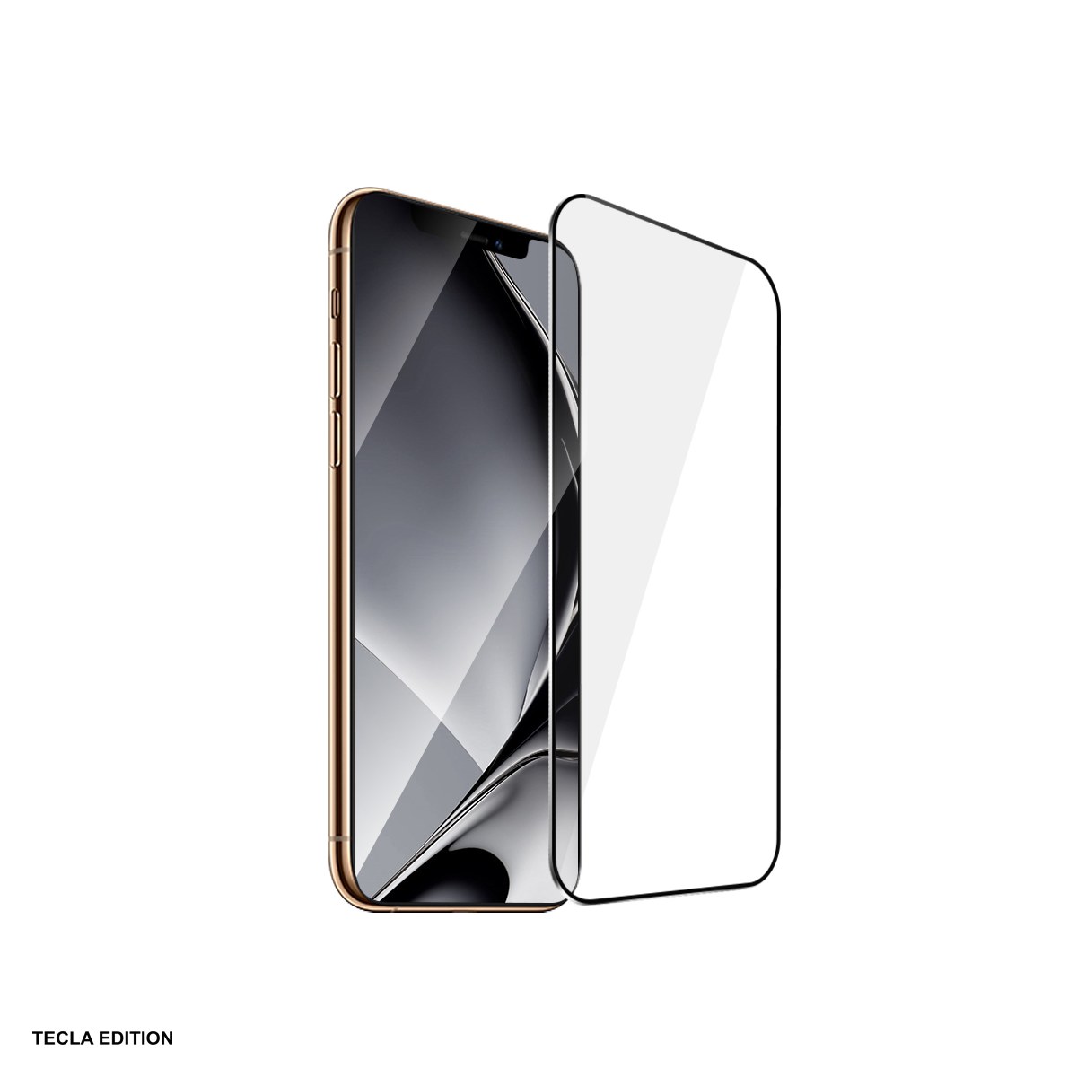 Huse si protectii pentru Apple iPhone XS - Folie sticla temperata, cu rama metalica neagra, pentru Apple iPhone XS / iPhone 11 Pro Max / iPhone XS Max