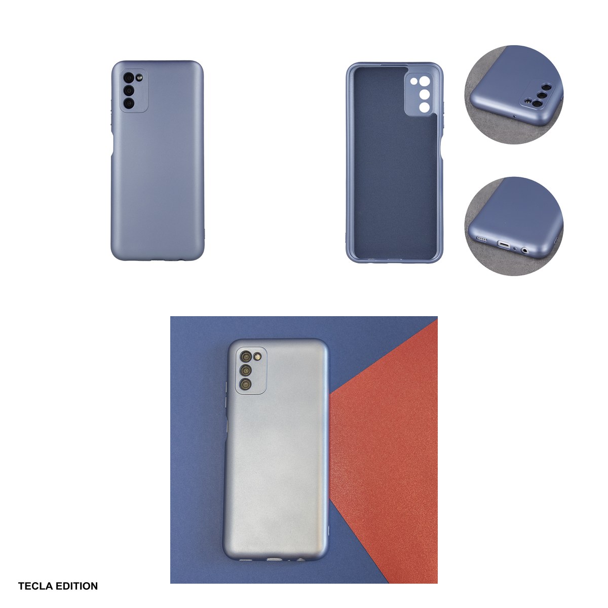 Husa Metallic pentru Samsung Galaxy A25 5G, Carcasa, Albastru [4]