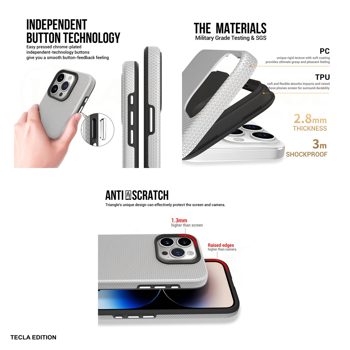 Husa Vmax Triangle pentru Samsung Galaxy A35 5G, Carcasa, Argintiu [5]