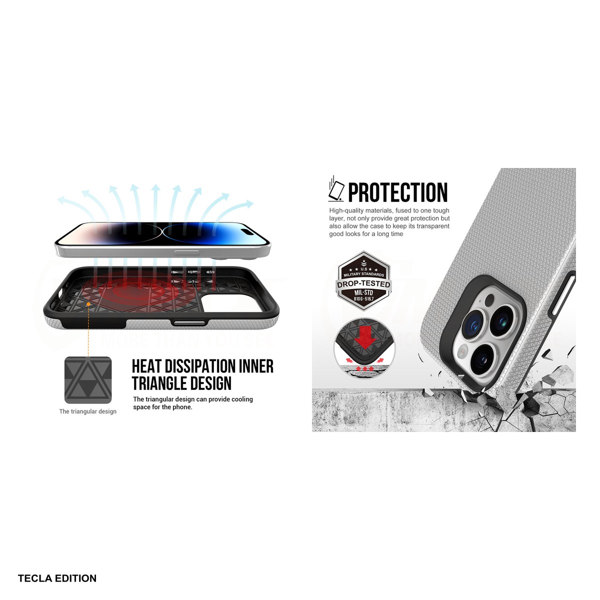 Husa Vmax Triangle pentru Samsung Galaxy A35 5G, Carcasa, Argintiu [6]