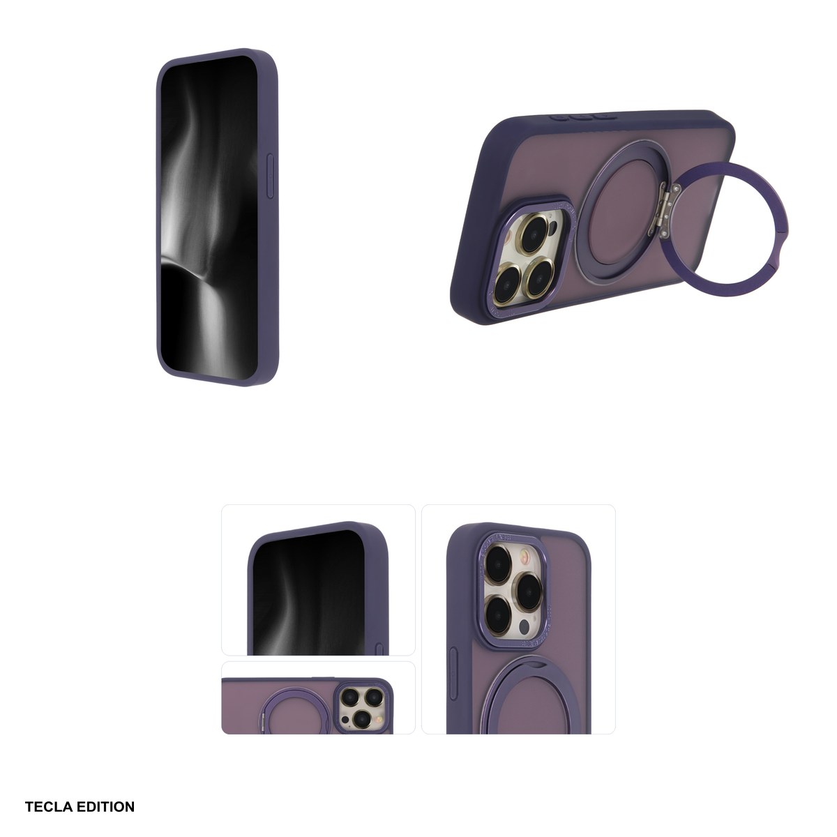 Husa Secure Spinning Mag pentru Apple iPhone 13, Carcasa, Mov [4]