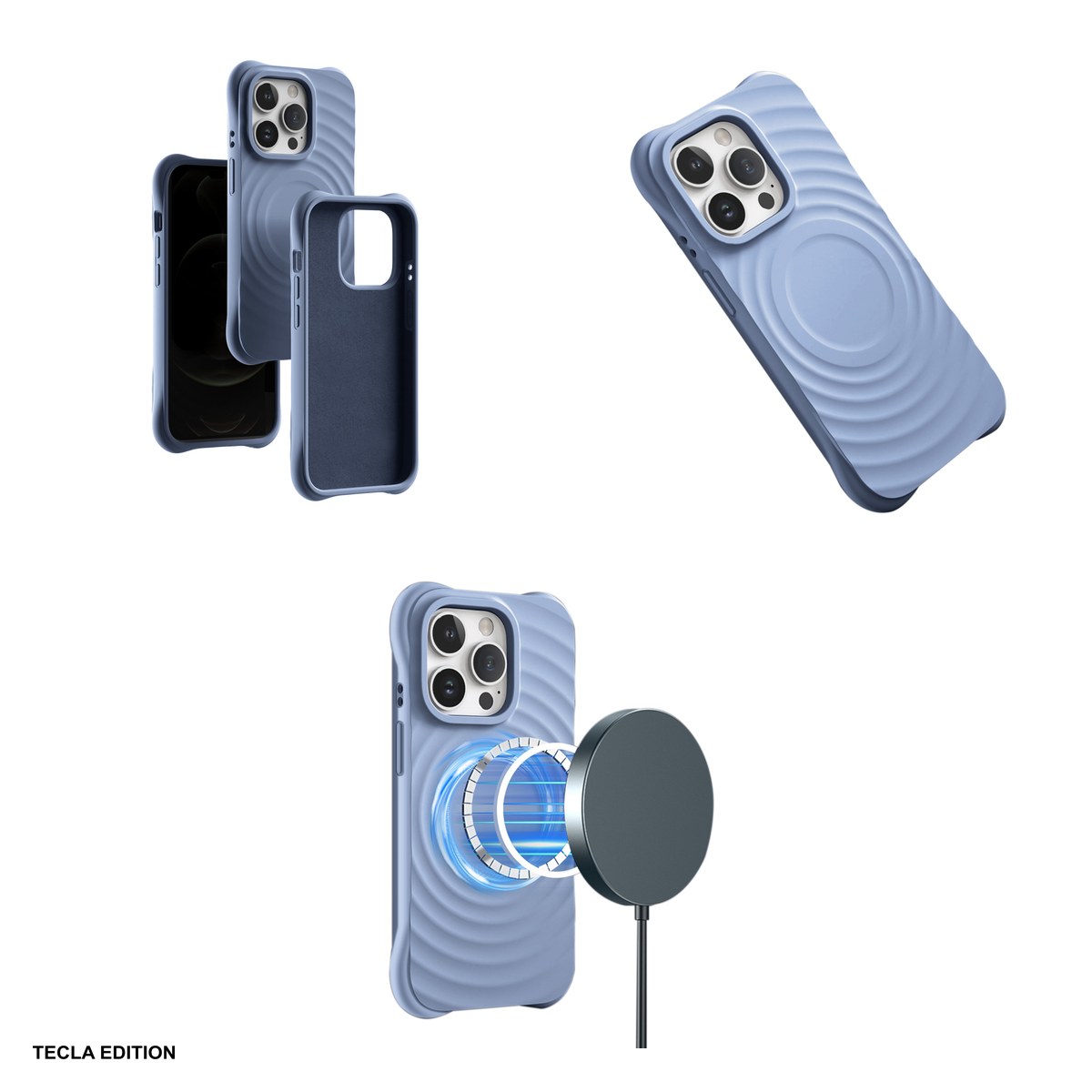 Husa Circle Mag pentru Apple iPhone 13 Pro, Carcasa magnetica, Albastru [4]