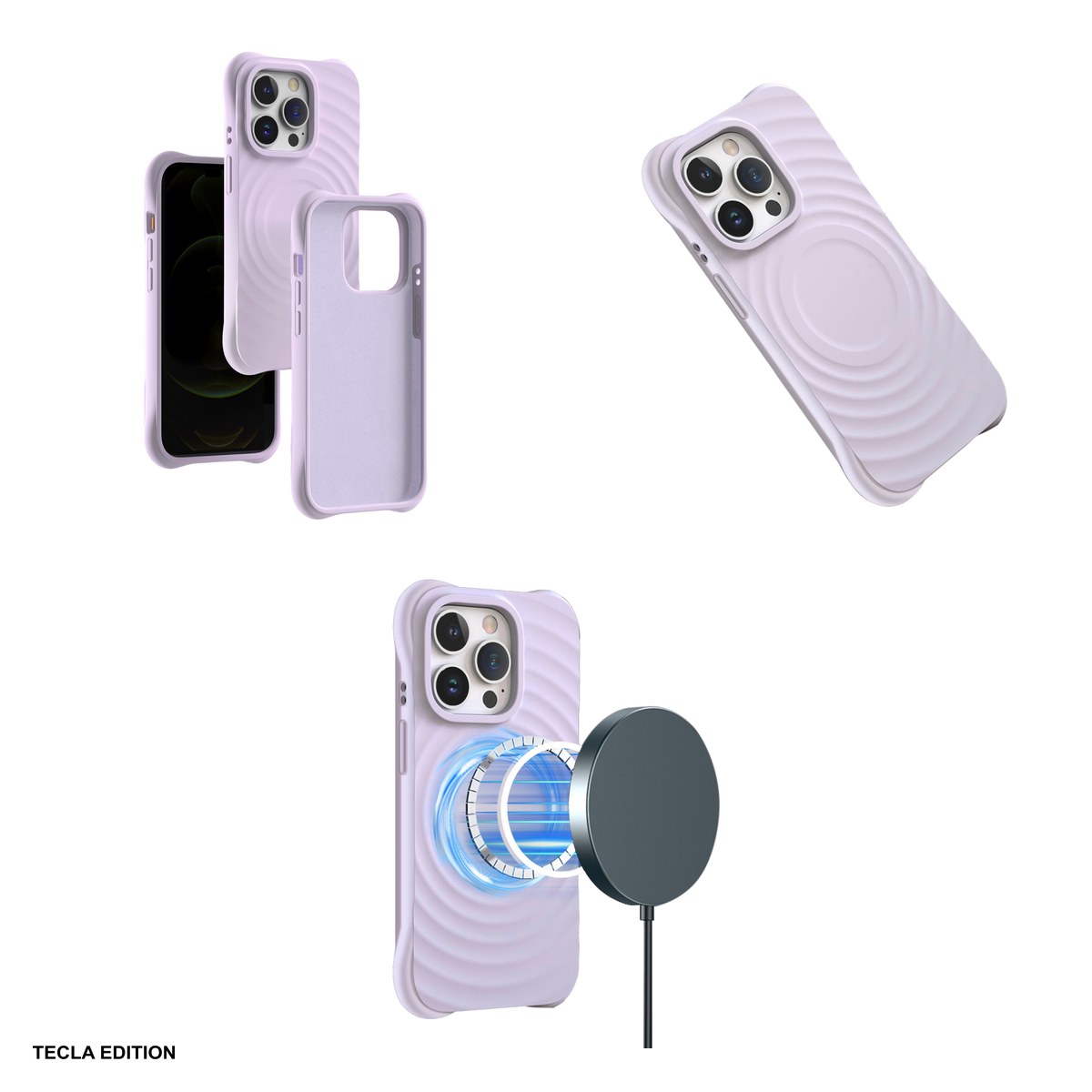 Husa Circle Mag pentru Apple iPhone 15 Pro, Carcasa magnetica, Mov [4]