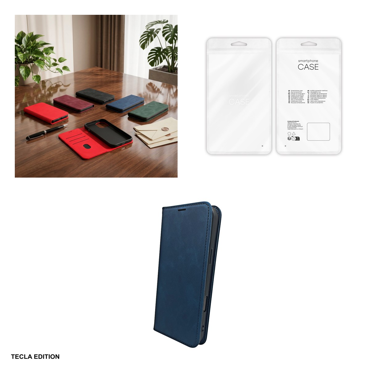 Husa Smart Suede pentru Samsung Galaxy A06 5G, Galaxy A06 4G, tip carte cu inchidere magnetica, Albastru [4]