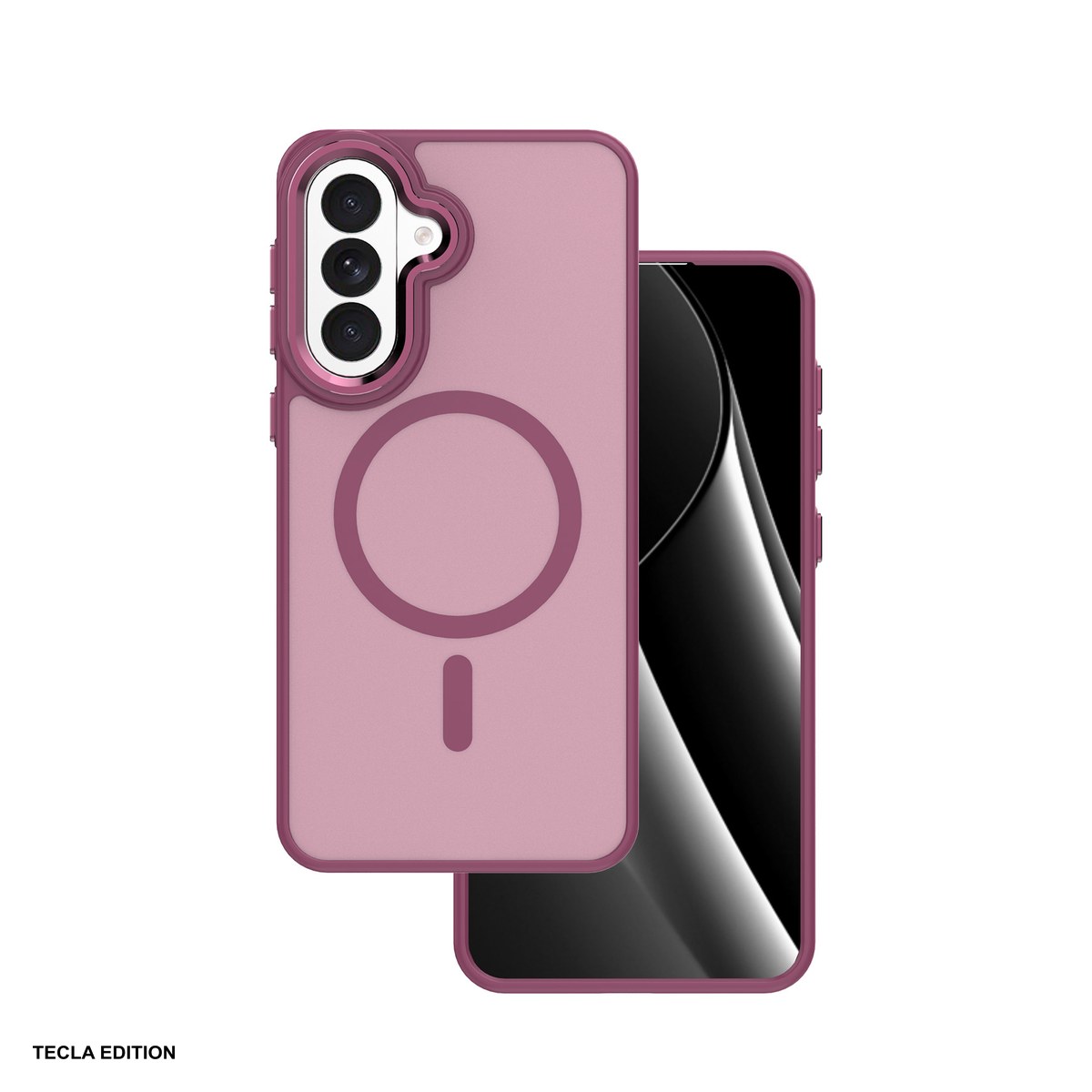 Huse si protectii pentru Samsung - Husa Frozen Mag pentru Samsung Galaxy A57 5G, Carcasa magnetica, Rosu