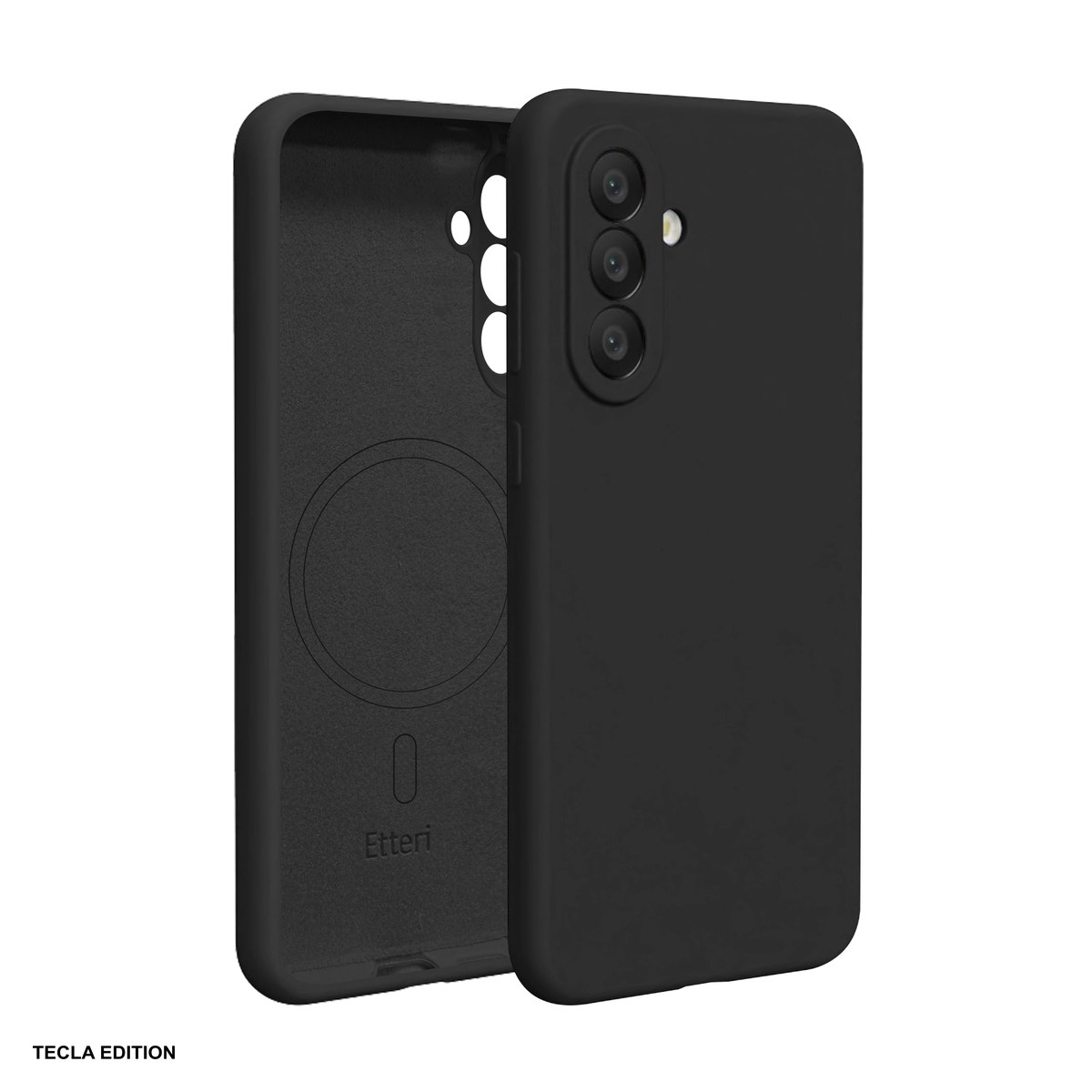 Huse si protectii pentru Samsung - Husa Etteri Silicone Mag pentru Samsung Galaxy A37 5G, Carcasa magnetica, Negru