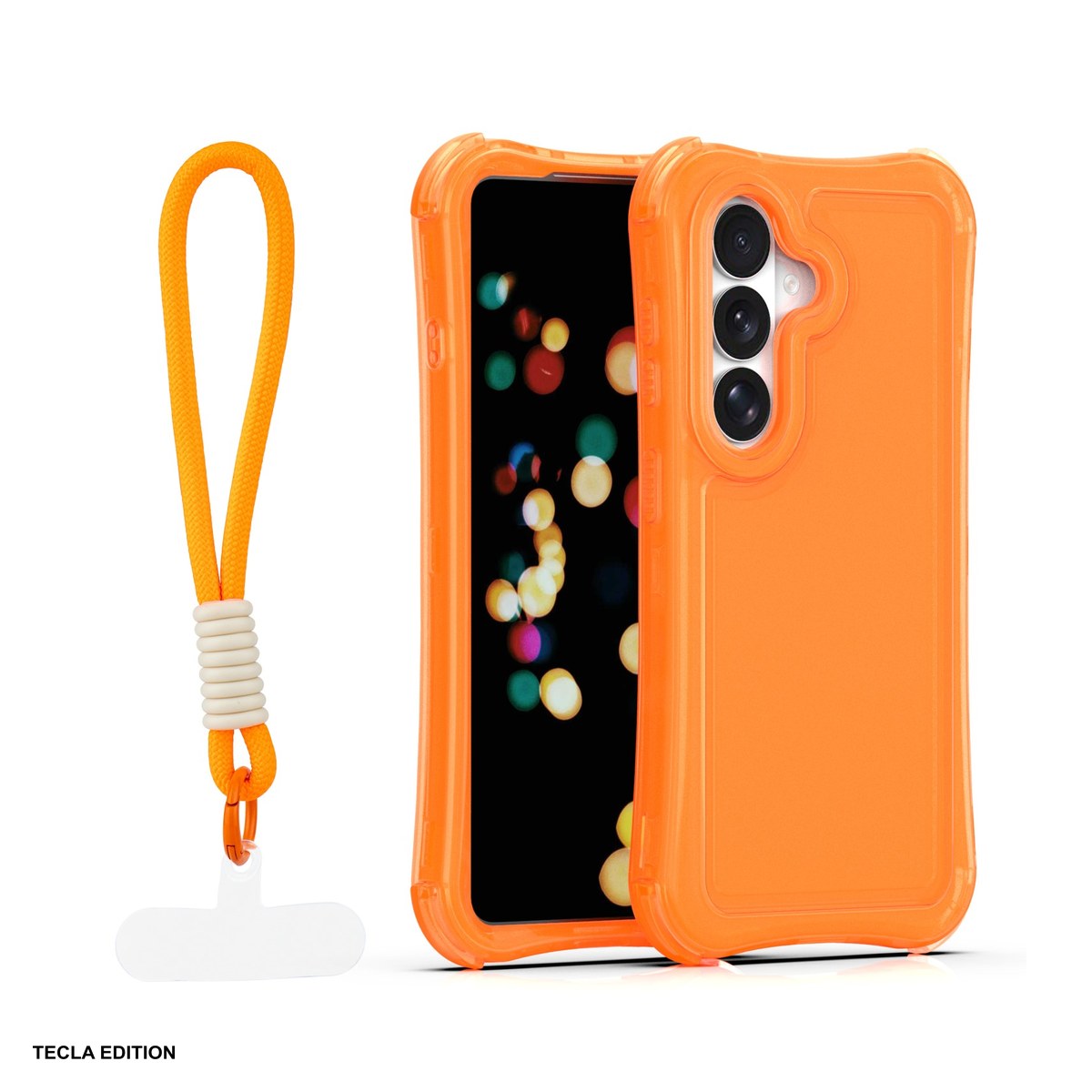 Huse si protectii pentru Samsung Galaxy S25 - Husa Safepop strap pentru Samsung Galaxy S24, Galaxy S25, Carcasa, Portocaliu