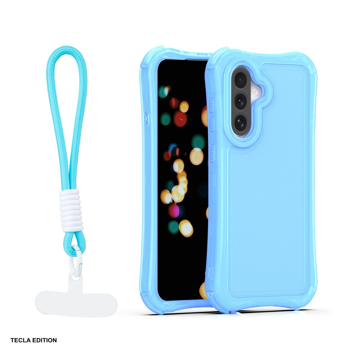 Huse si protectii pentru Samsung - Husa Safepop strap pentru Samsung Galaxy A36 5G, Galaxy A56 5G, Galaxy A37 5G, Carcasa, Albastru