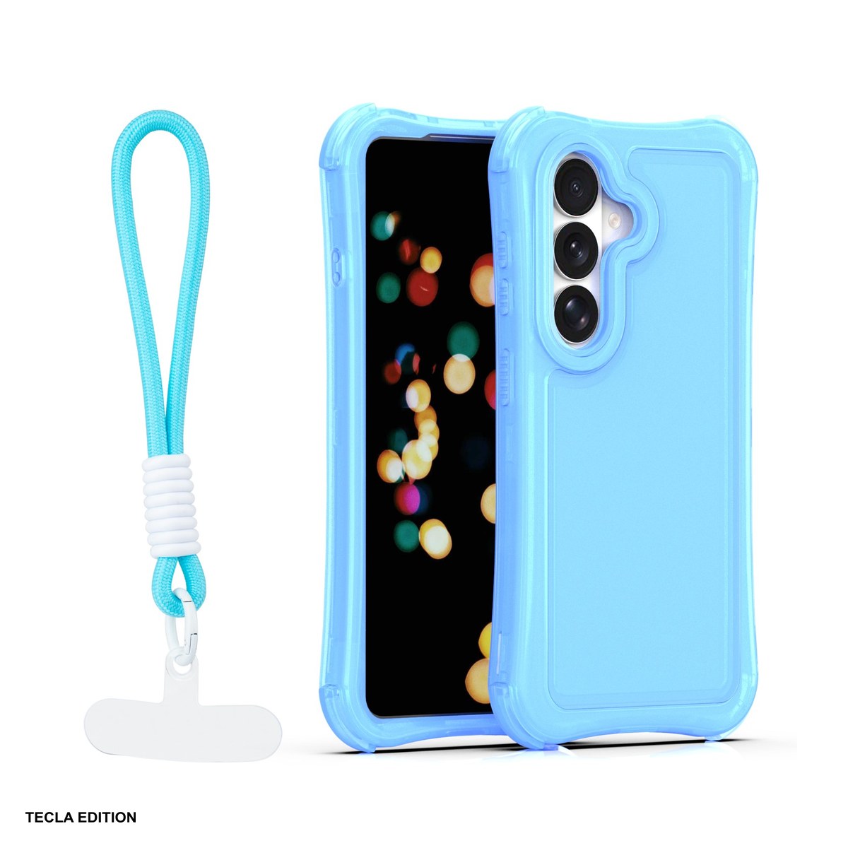 Huse si protectii pentru Samsung Galaxy S25 - Husa Safepop strap pentru Samsung Galaxy S24, Galaxy S25, Carcasa, Albastru