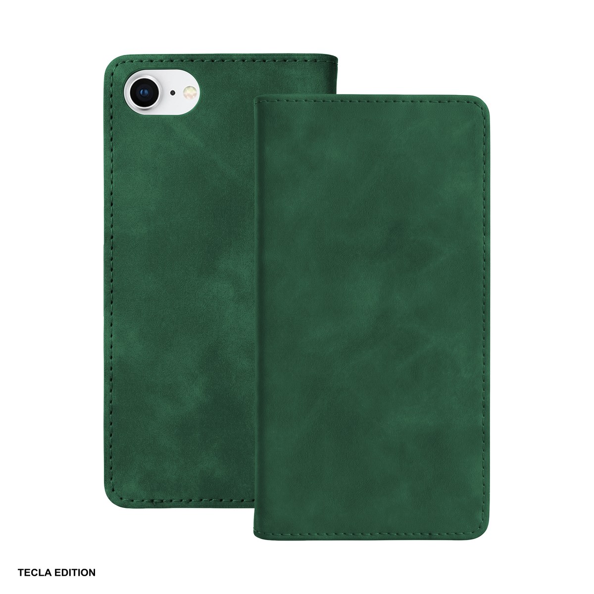 Husa Smart Suede pentru Apple iPhone 12 Pro, iPhone 12, tip carte, Verde [1]