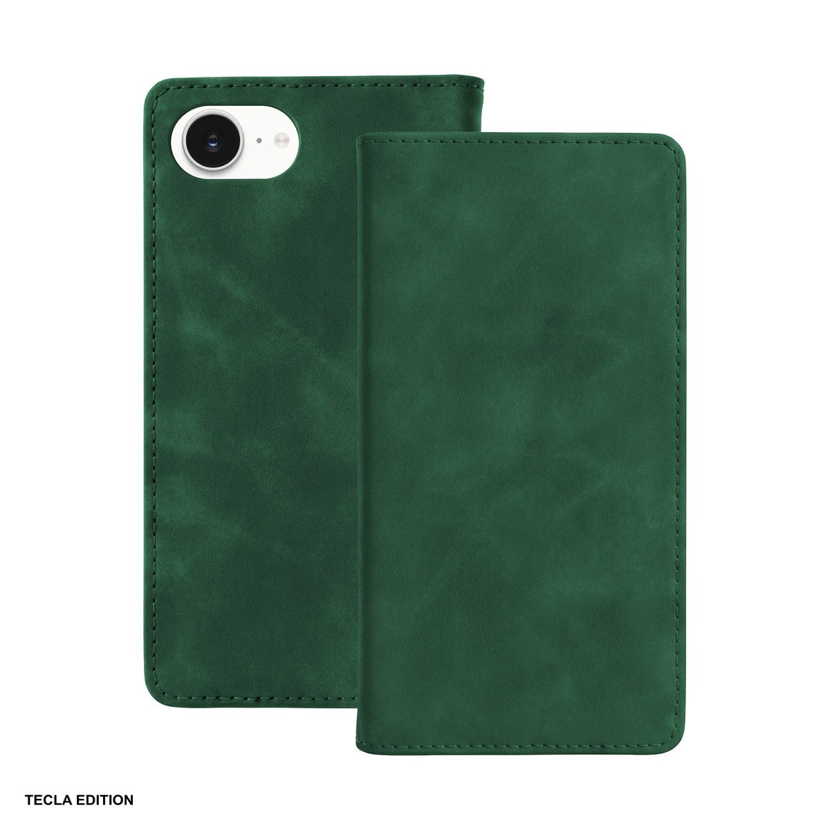 Husa Smart Suede pentru Apple iPhone 16e, iPhone 17e, tip carte, Verde [1]