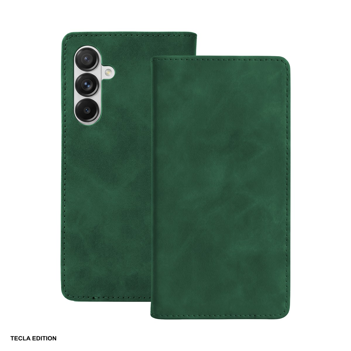 Huse si protectii pentru Samsung - Husa Smart Suede pentru Samsung Galaxy A36 5G, Galaxy A37 5G, tip carte, Verde