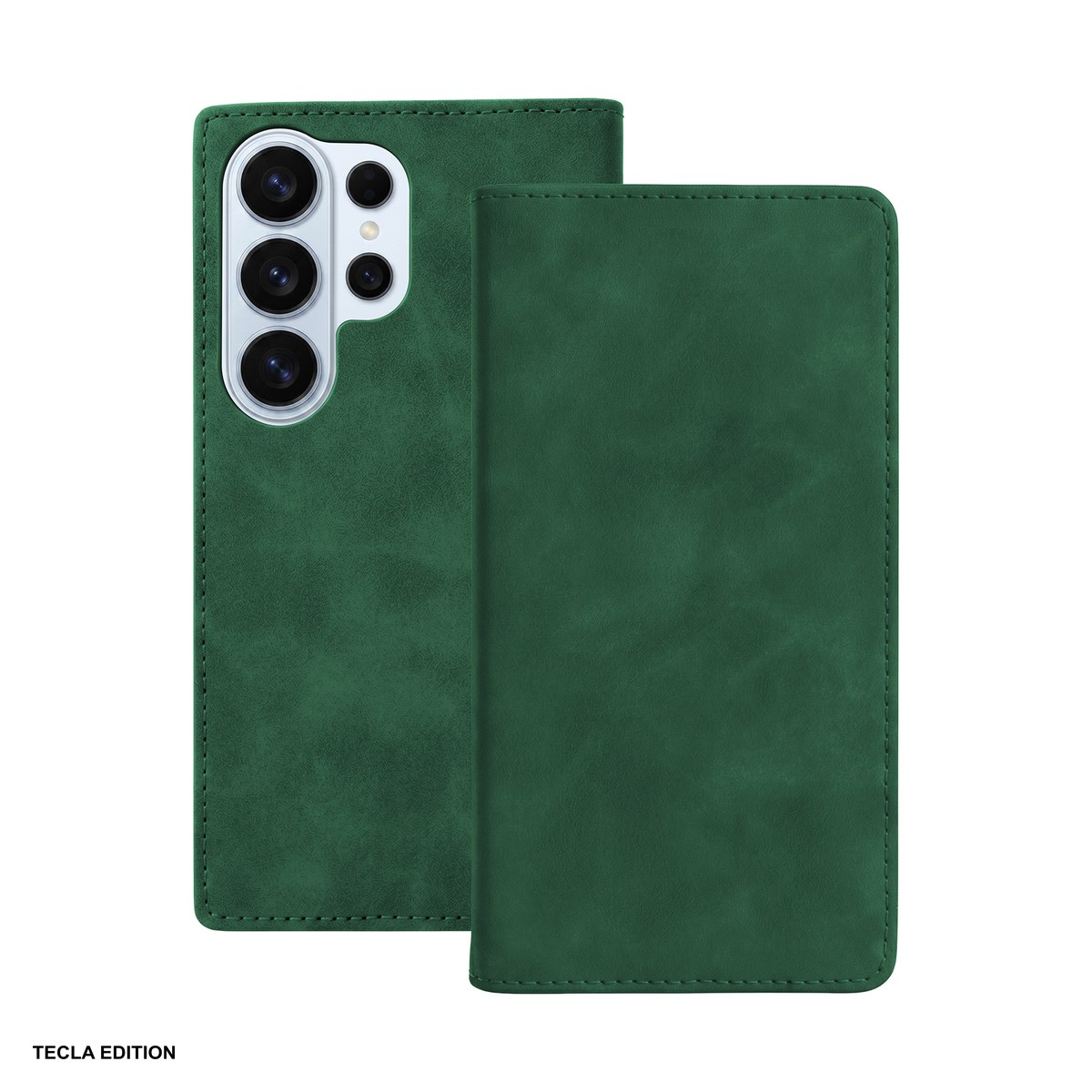 Huse si protectii pentru Samsung - Husa Smart Suede pentru Samsung Galaxy S25 Ultra, tip carte, Verde