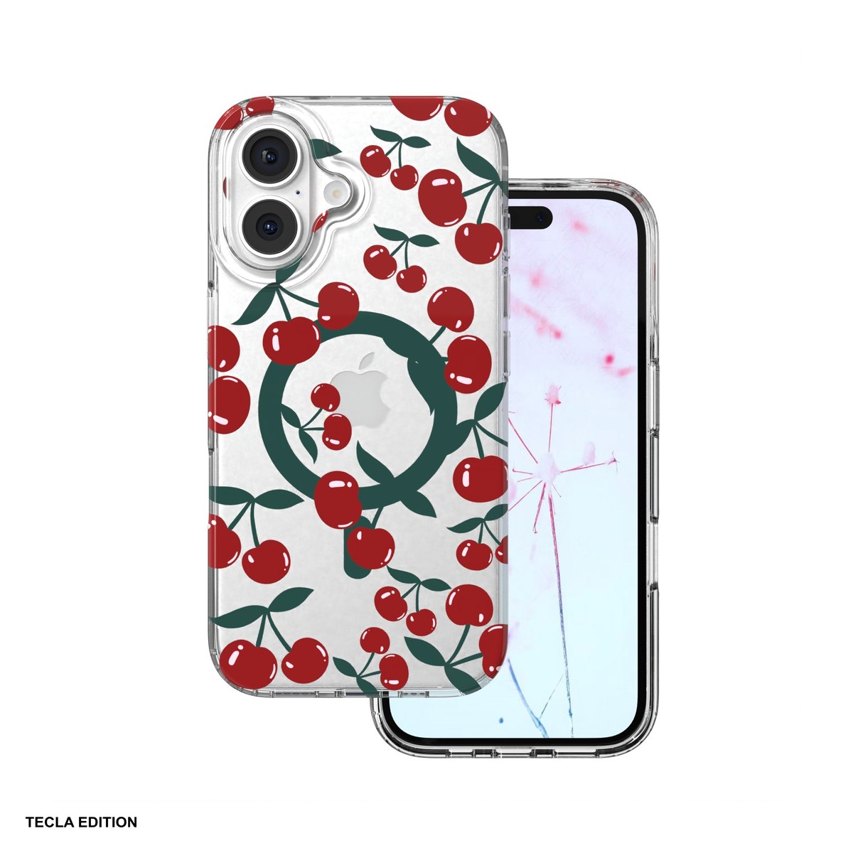 Husa Cherry Mag pentru Apple iPhone 16, Carcasa magnetica, Transparent [1]