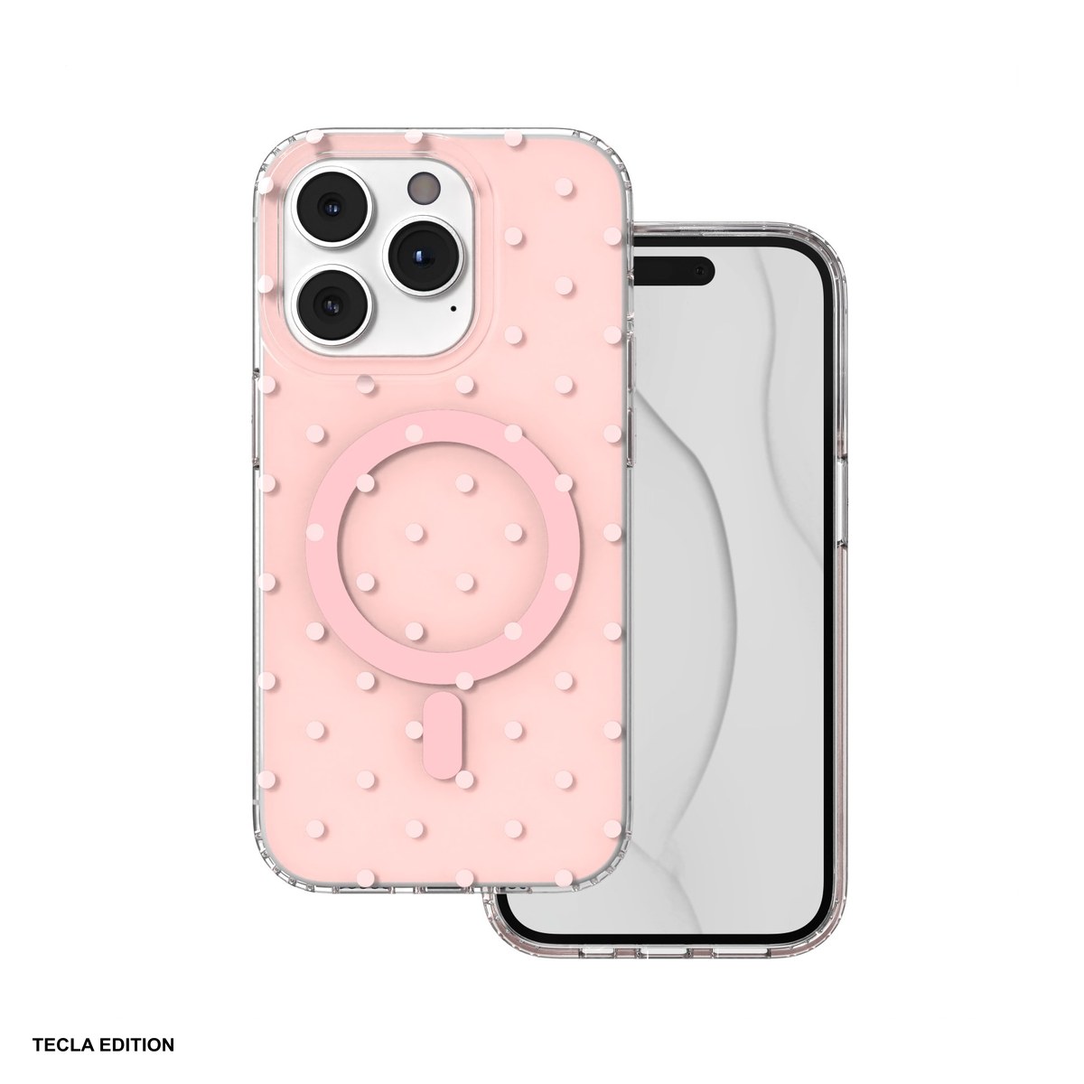 Huse si protectii pentru iPhone - Husa Bubble Dots Mag pentru Apple iPhone 14 Pro, Carcasa magnetica, Roz