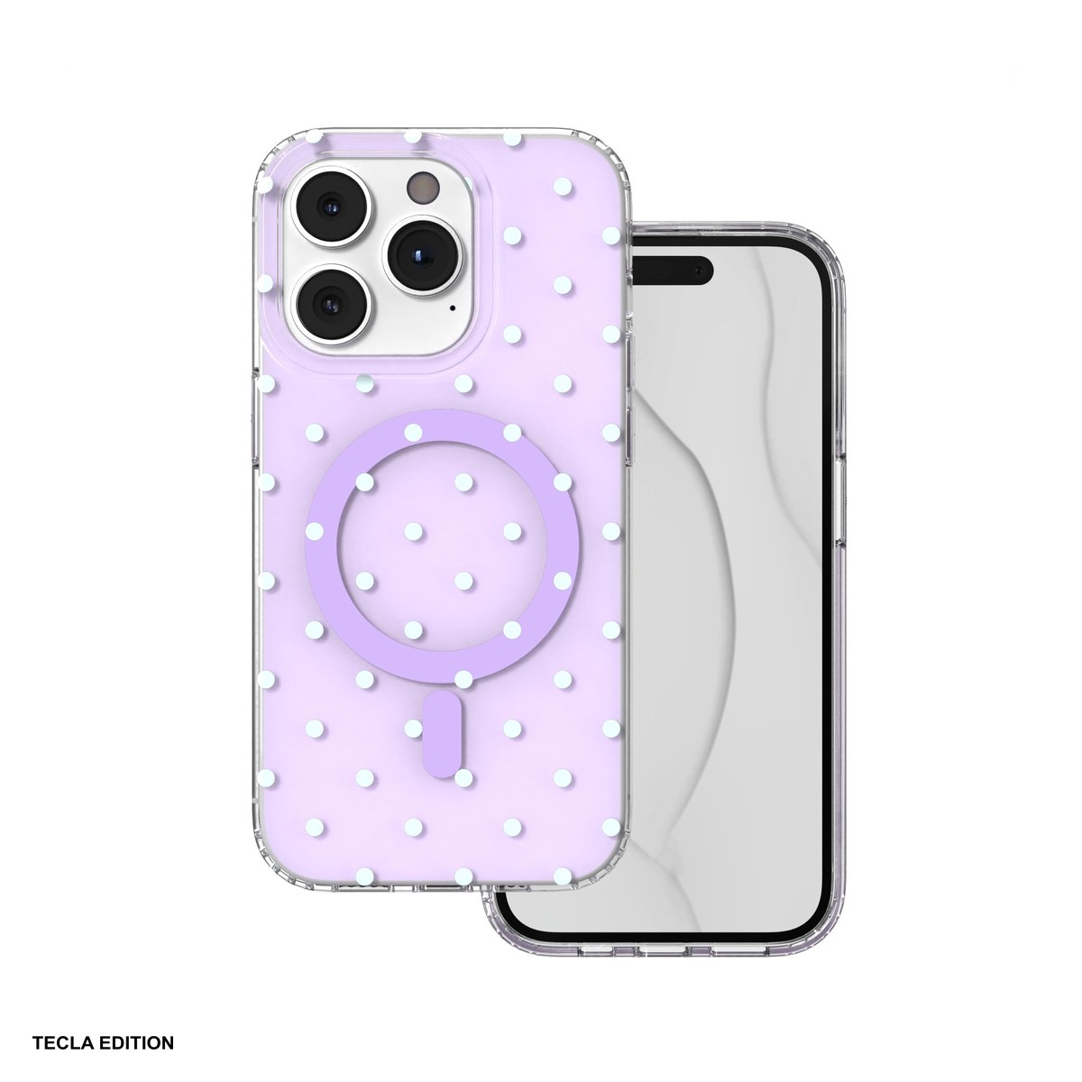 Husa Bubble Dots Mag pentru Apple iPhone 14 Pro, Carcasa magnetica, Mov [1]