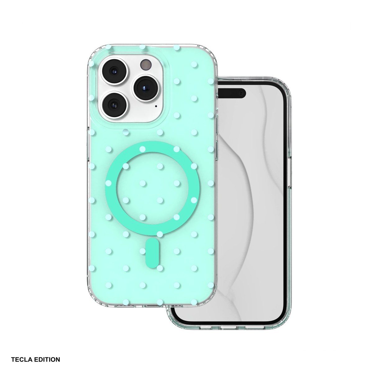 Huse si protectii pentru iPhone - Husa Bubble Dots Mag pentru Apple iPhone 14 Pro, Carcasa magnetica, Verde