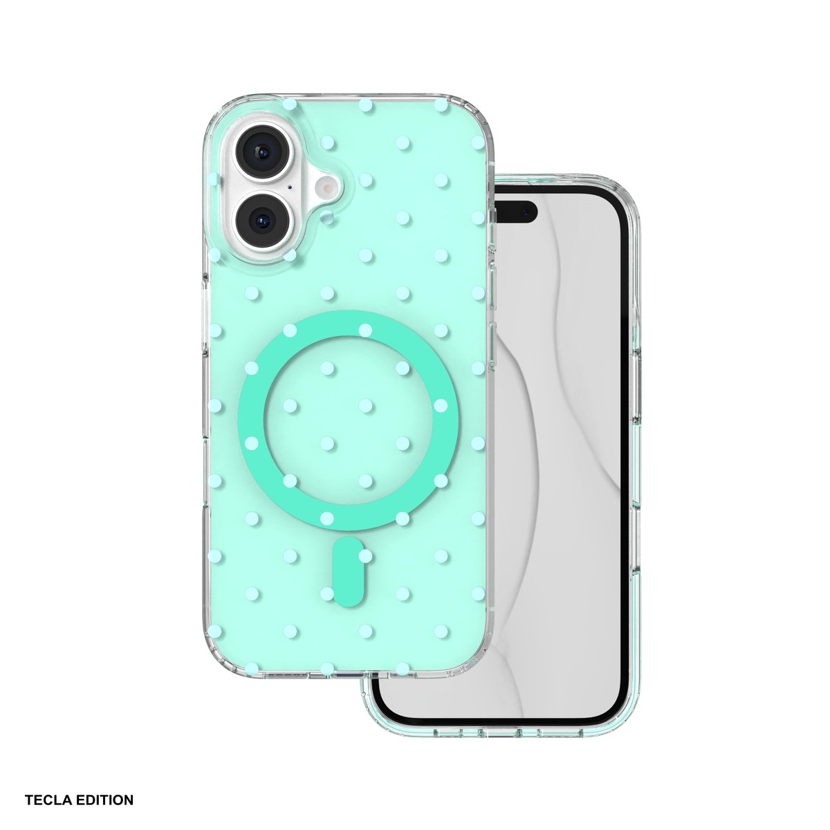Huse si protectii pentru iPhone - Husa Bubble Dots Mag pentru Apple iPhone 16, Carcasa magnetica, Verde