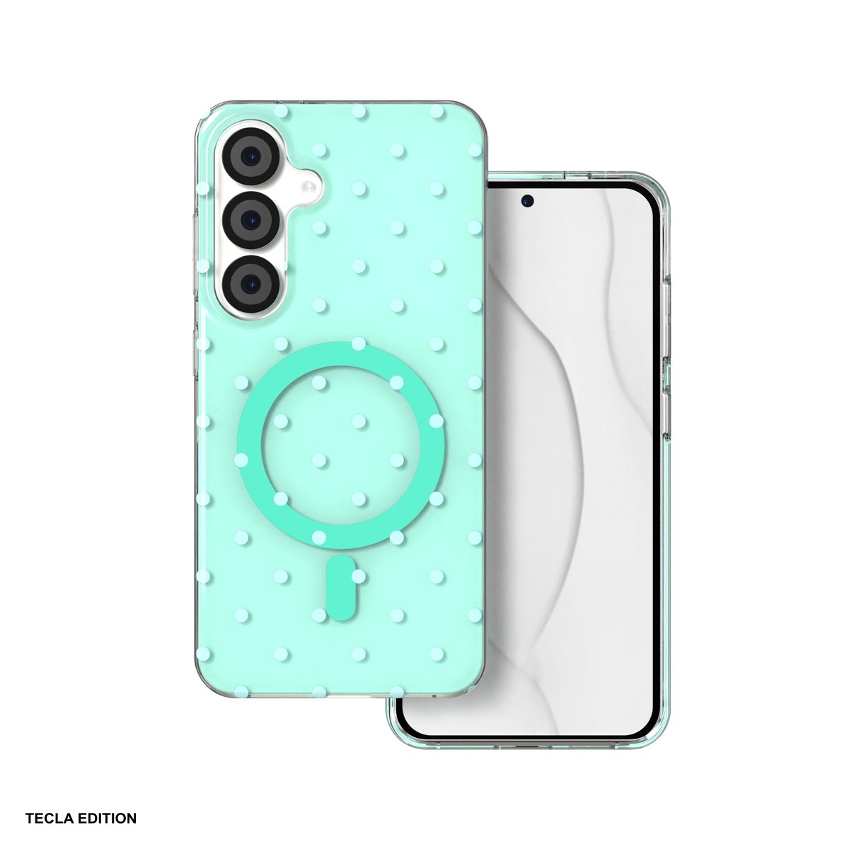 Huse si protectii pentru Samsung Galaxy S25 - Husa Bubble Dots Mag pentru Samsung Galaxy S24, Galaxy S25, Carcasa magnetica, Verde
