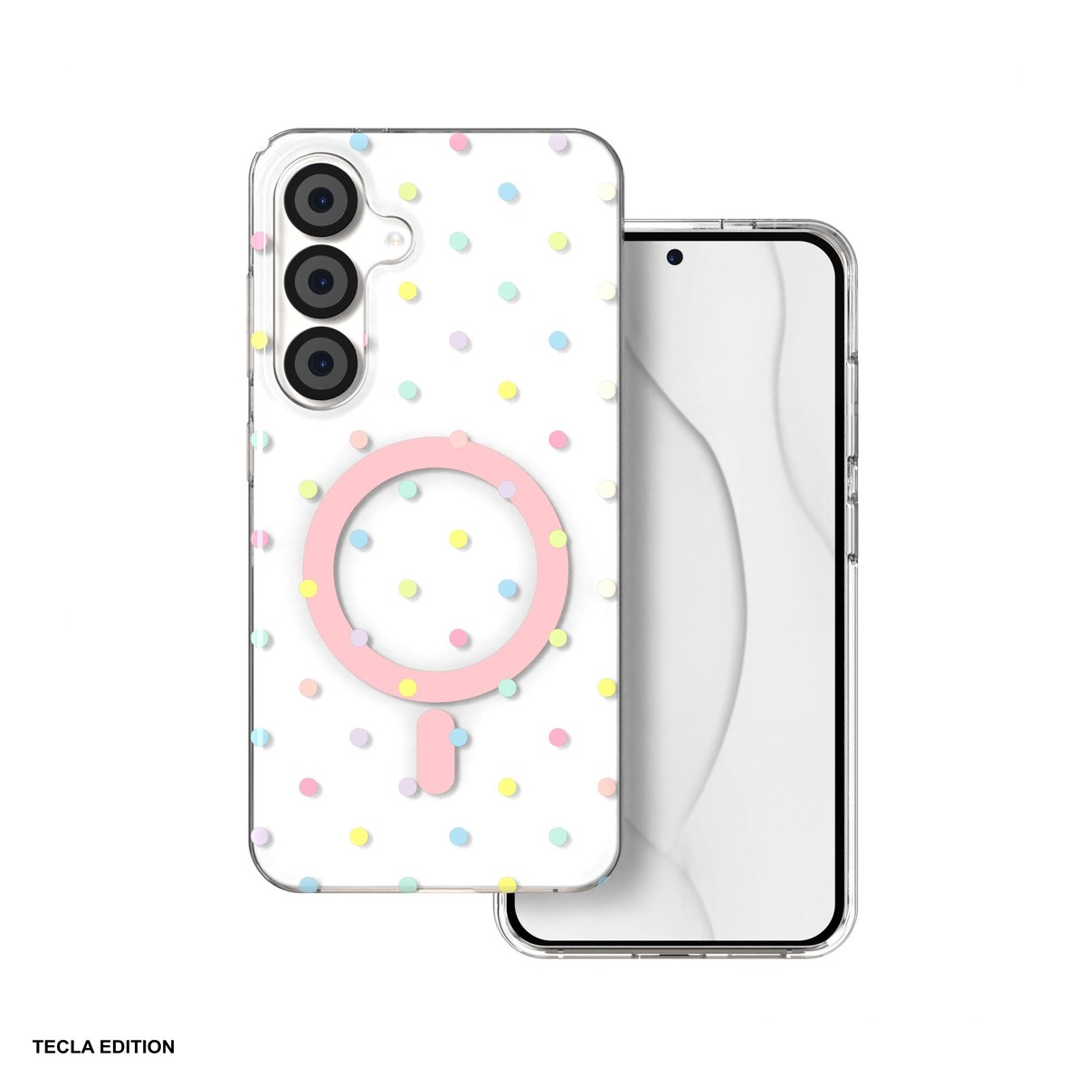 Huse si protectii pentru Samsung Galaxy S25 - Husa Bubble Dots Mag pentru Samsung Galaxy S24, Galaxy S25, Carcasa magnetica, Alb