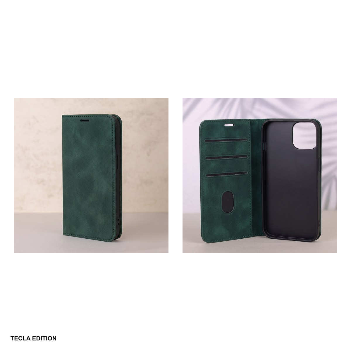 Husa Smart Suede XL pentru Google Pixel 11 Pro XL, tip carte cu inchidere magnetica, Verde [5]