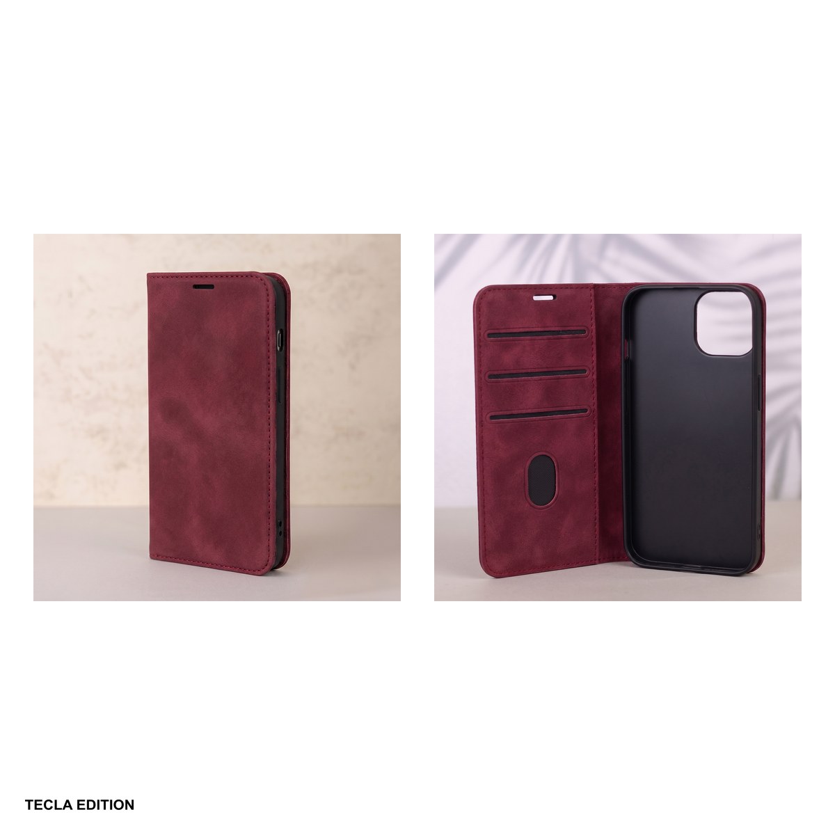 Husa Smart Suede pentru Google Pixel 11, Pixel 11 Pro, tip carte cu inchidere magnetica, Visiniu [5]