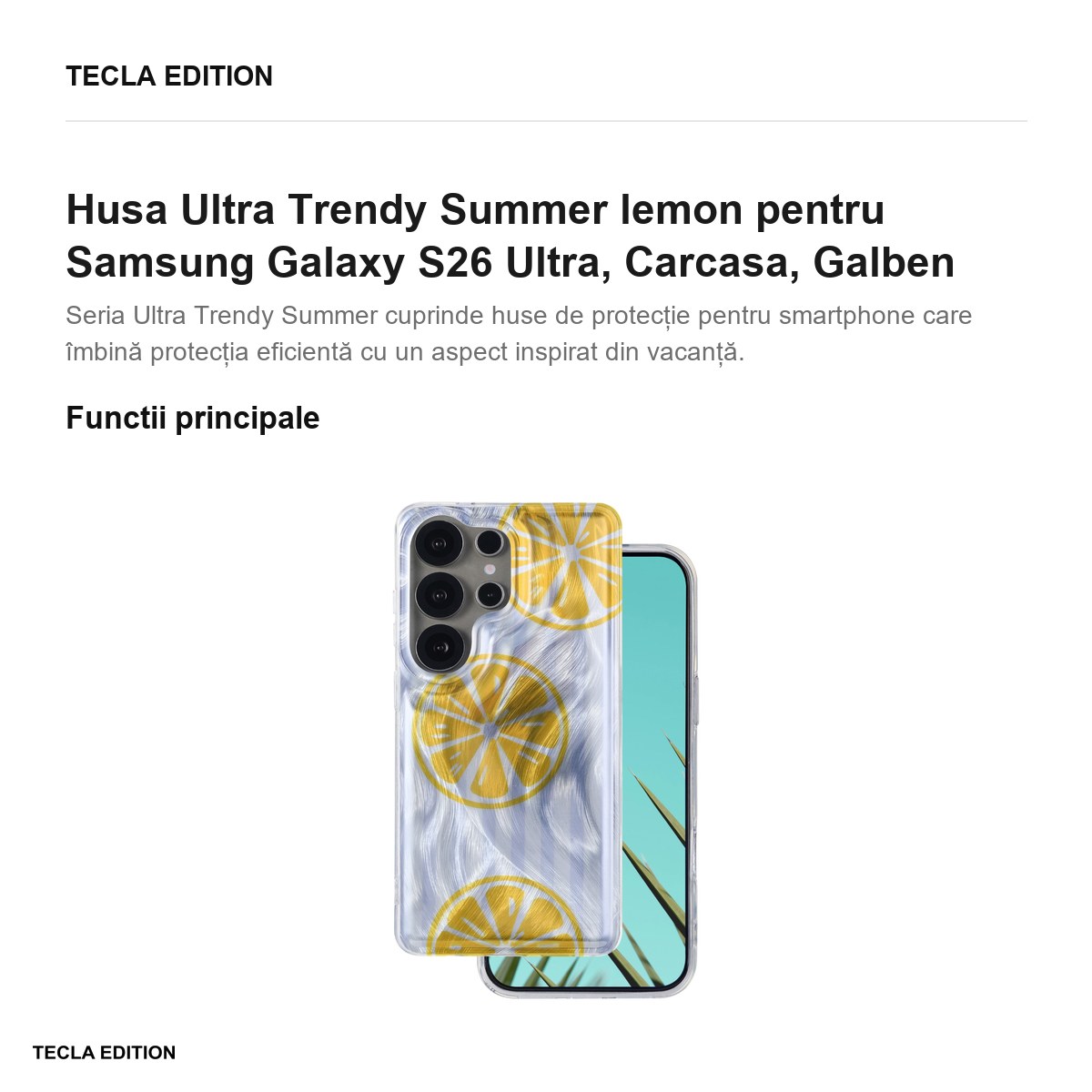 Husa Ultra Trendy Summer lemon pentru Samsung Galaxy S26 Ultra, Carcasa, Galben [2]
