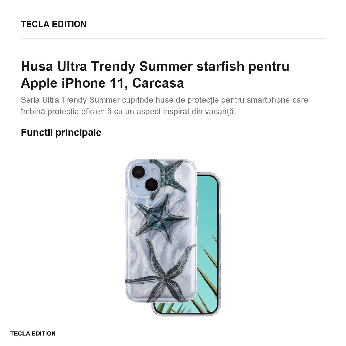 Husa Ultra Trendy Summer starfish pentru Apple iPhone 11, Carcasa, Imprimeu [2]