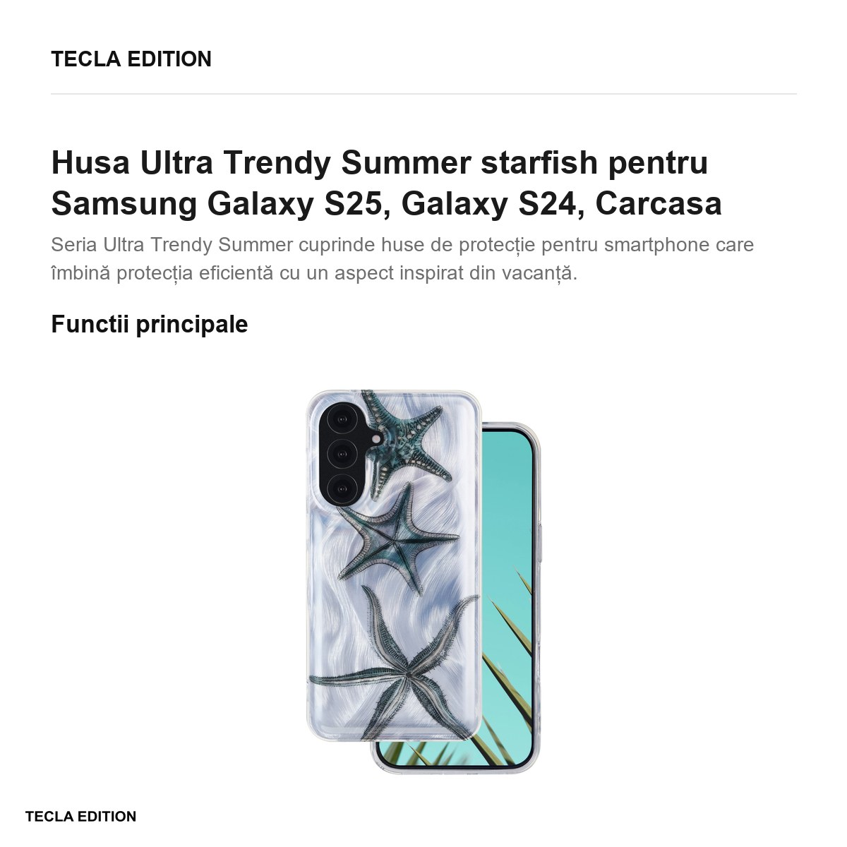 Husa Ultra Trendy Summer starfish pentru Samsung Galaxy S25, Galaxy S24, Carcasa, Imprimeu [2]