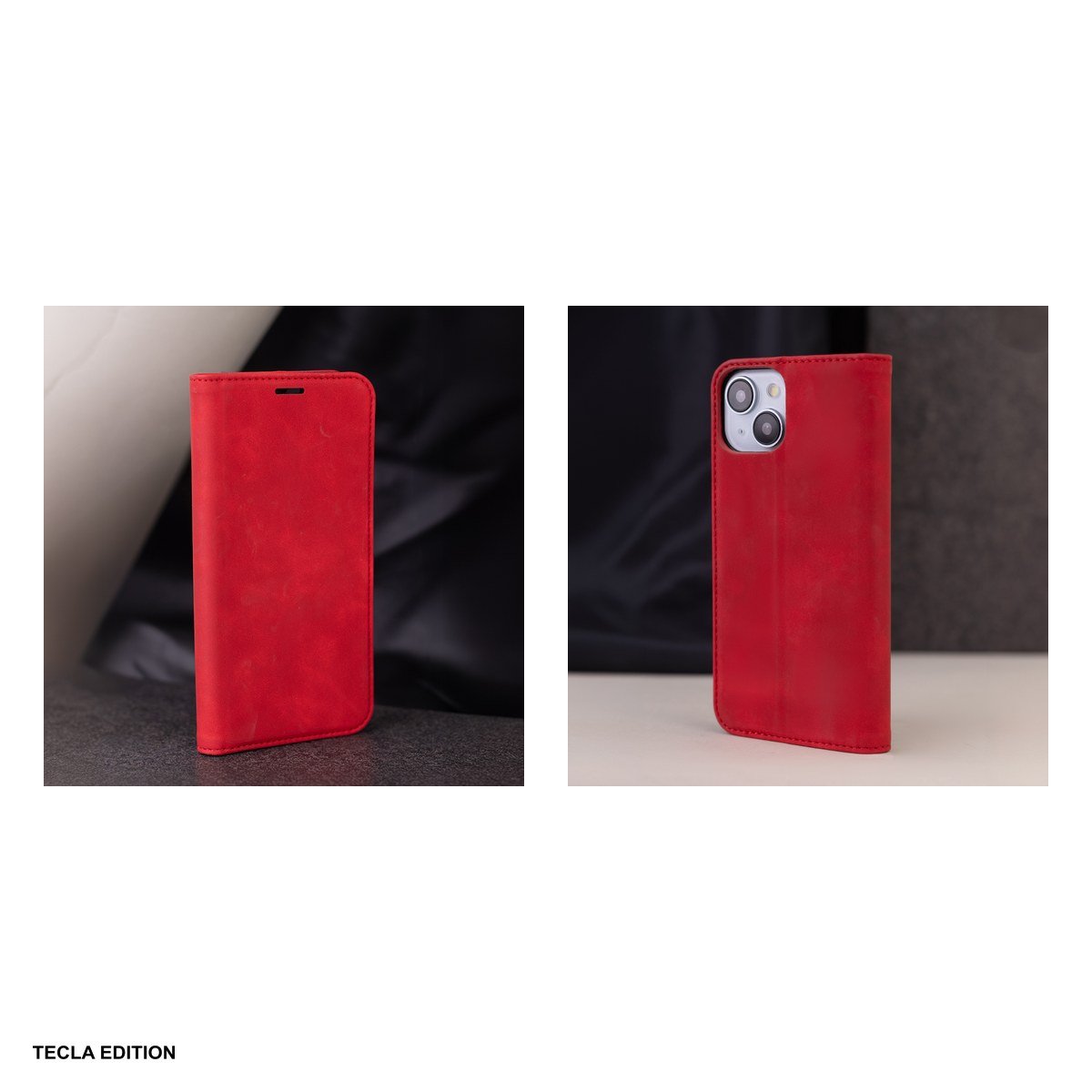 Husa Smart Suede pentru Honor 600, 600 Pro, tip carte cu inchidere magnetica, Rosu [7]