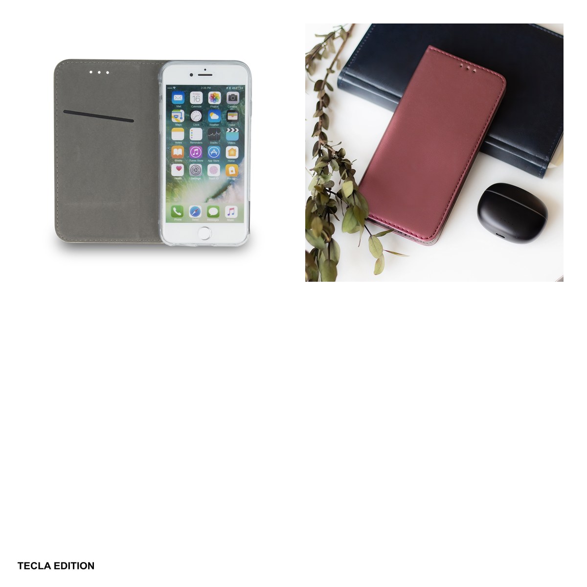 Husa Smart Magnetic pentru Samsung Galaxy S25 FE, Galaxy S26 FE, tip carte cu inchidere magnetica, Visiniu [5]