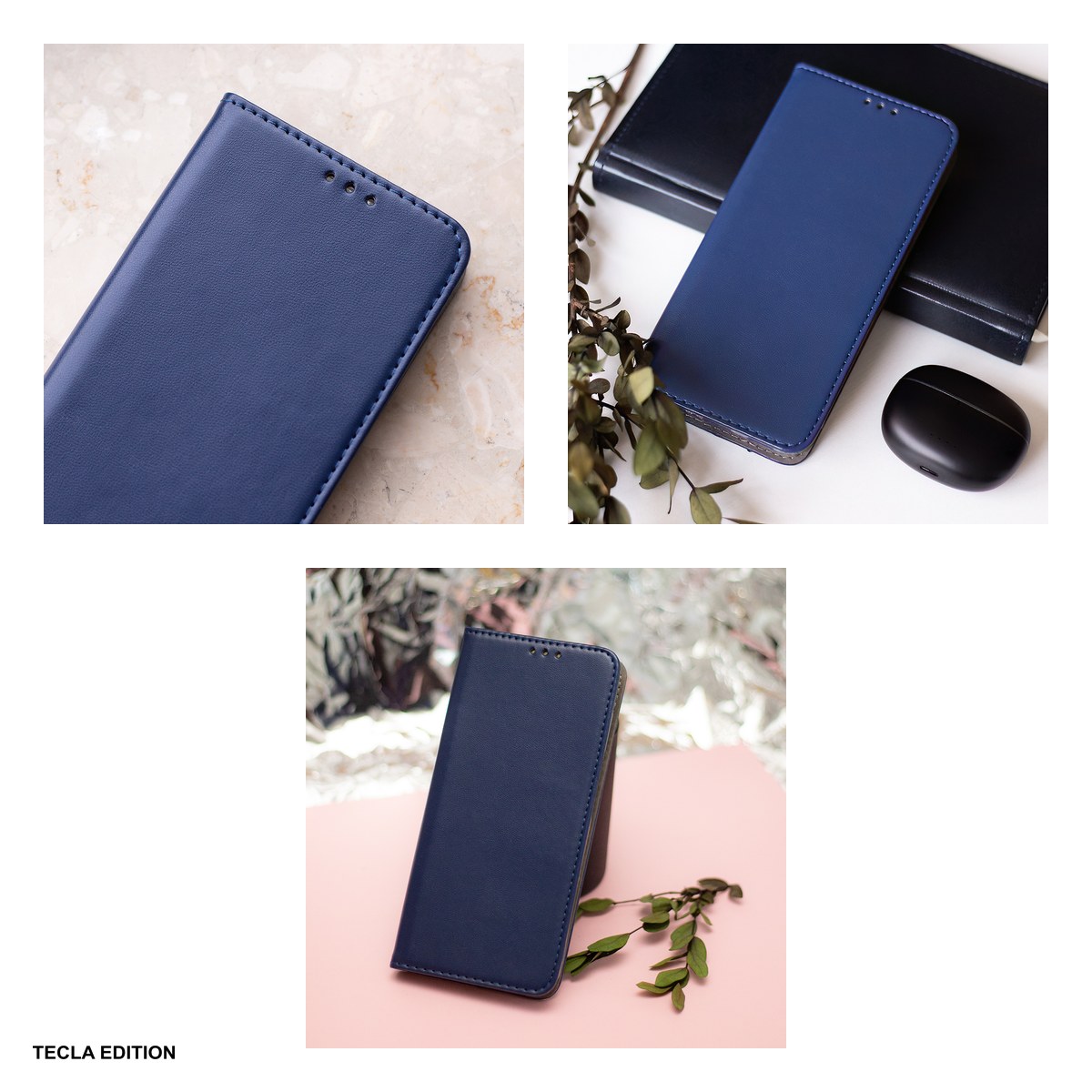 Husa Smart Magnetic pentru Samsung Galaxy S25 FE, Galaxy S26 FE, tip carte cu inchidere magnetica, Albastru [6]