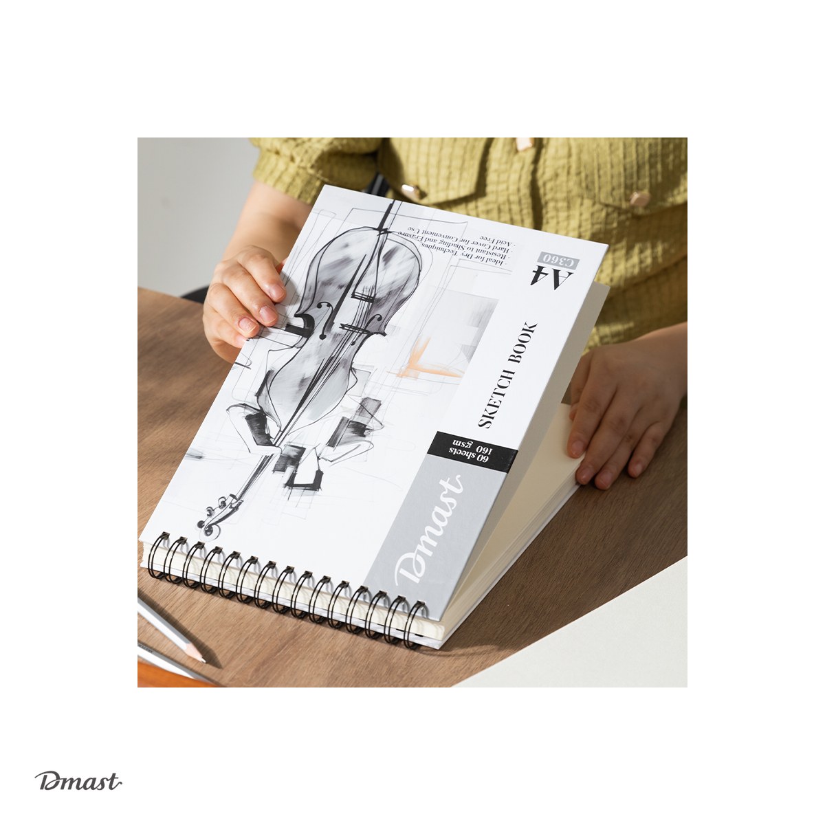 Bloc de schite Dmast by Pebeo A4, pentru schite, 60 file, 160 g/mp, portret [5]