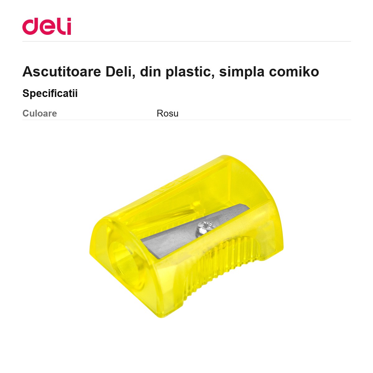Ascutitoare Deli, din plastic, simpla comiko [3]