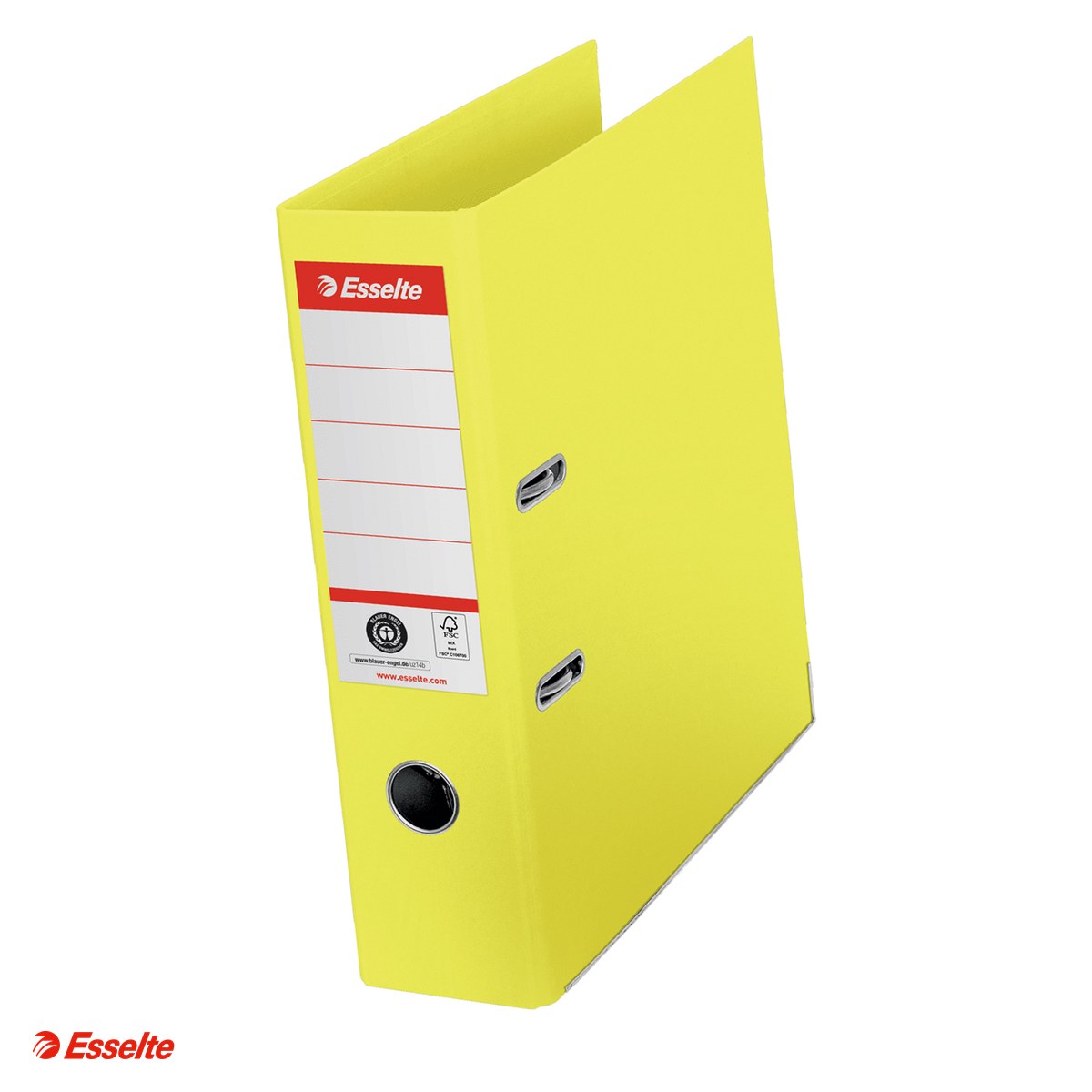 Bibliorafturi - Biblioraft Esselte No.1 Power Recycled, carton, A4, 75 mm, capacitate 500 coli (80 g/mp), galben
